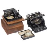 2 deutsche Schreibmaschinen: Mignon und Erfurt 1) Mignon Modell 4, um 1922, populäre deutsche