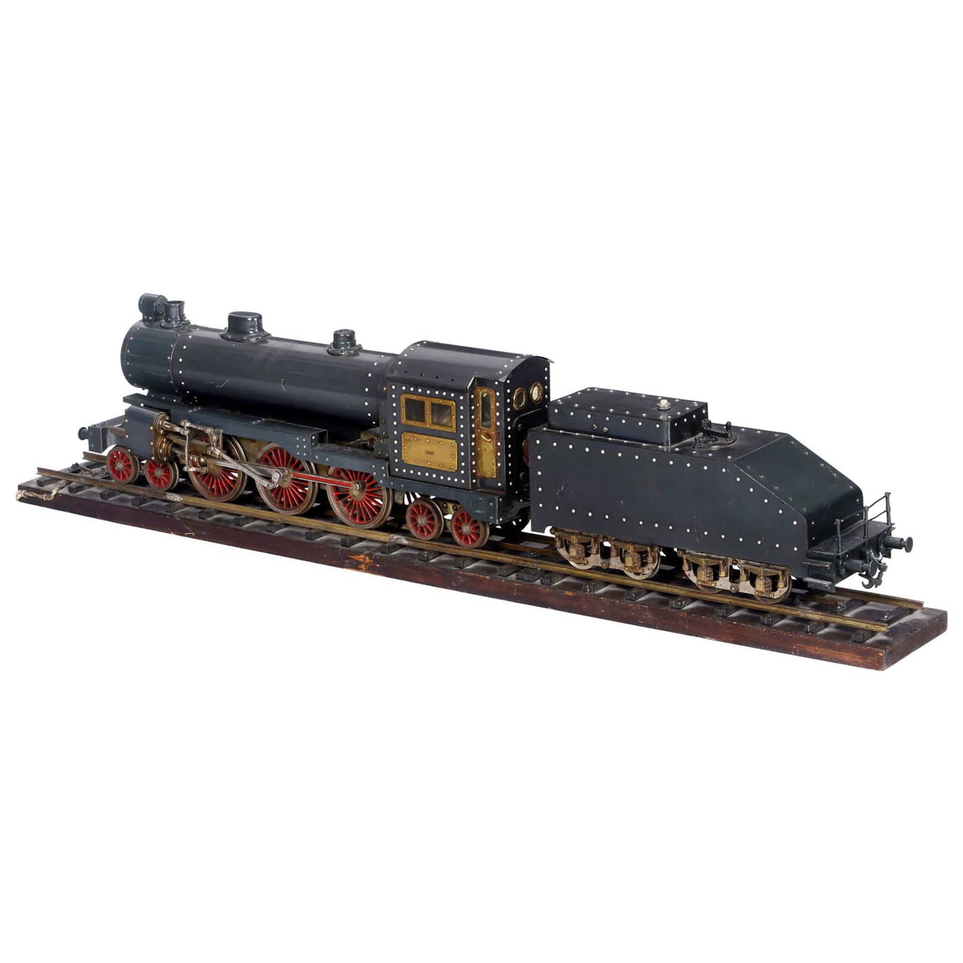 Schlepptender-Dampflokomotive im Maßstab 1:20,3, um 1950 Spurweite F (70,64 mm) nach Norm der - Image 2 of 5