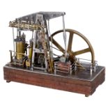 Balancier-Dampfmaschine, um 1925 Großes Präzisionsmodell, mit Fliehkraftregler, Speisewasserpumpe,