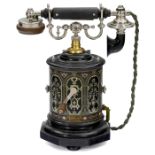 Tischapparat "Kaffeemühle" von L.M. Ericsson, 1895 Äußerst seltenes schwedisches Telephon, mit