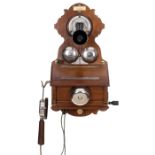 Wandtelephon mit Janusschalter von Mix& Genest, 1908 Mix & Genest, Berlin. Wandpultstation C2181,