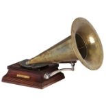Schwenkstab-Trichtergrammophon Chattule No. 3, um 1904 Nr. 17566, Deutsche Grammophon Aktien-