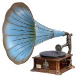 Grammophone Pathéphone Modell G, um 1910 Pathé, Paris. Für Tiefenschrift-Schallplatten,