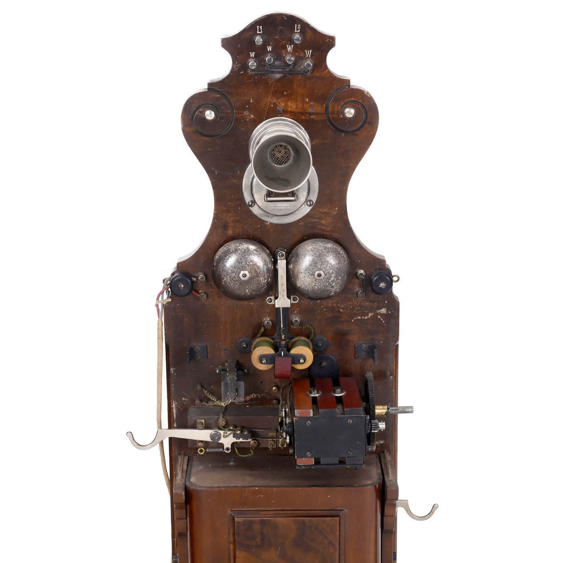 Bavarian Wall Telephone Station OB 99 by Reiner, 1899 onwards - Image 2 of 2