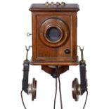 Wall Telephone with Carbon Pencil Microphone, c. 1890