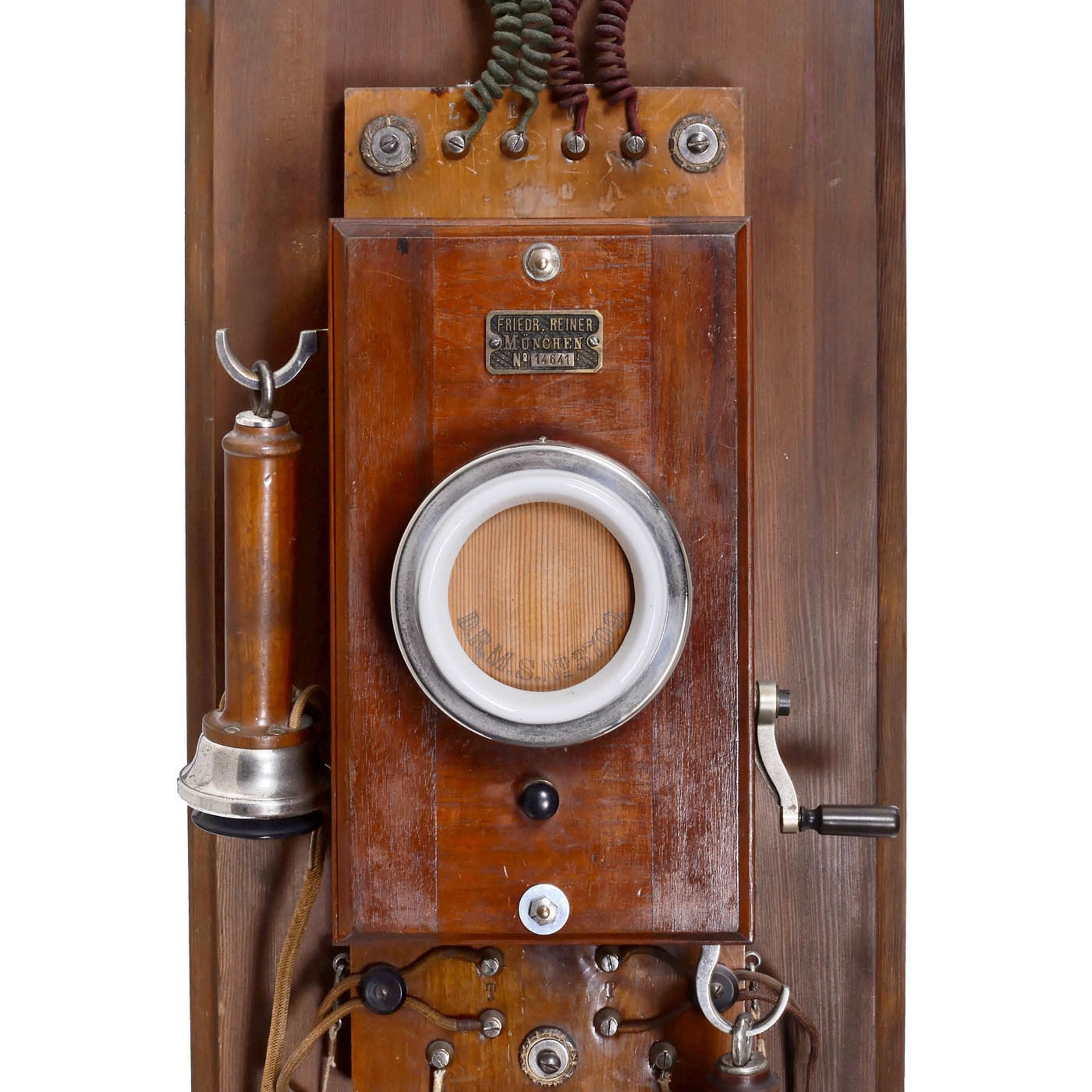 Bavarian Wall-mounted Telephone Station by Reiner, 1892 onwards - Image 4 of 4