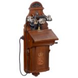 Norwegian "Elektrisk Bureau, Kristiania" Wall Telephone, c. 1910