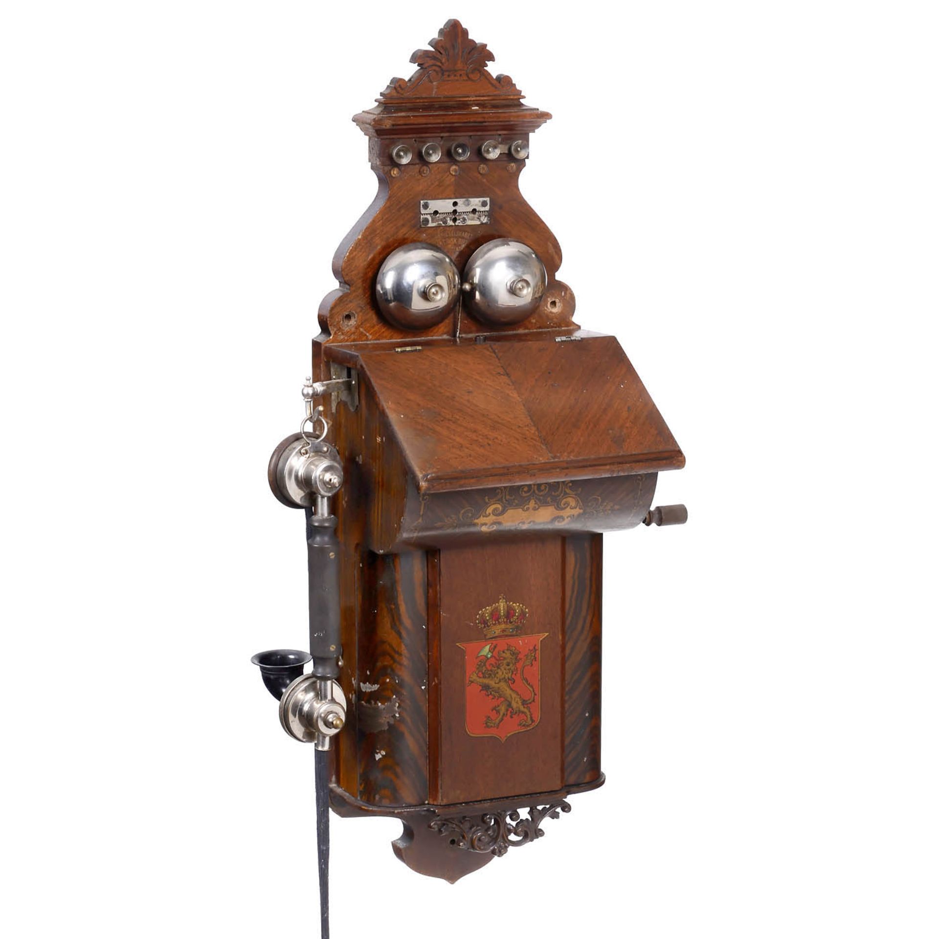 Norwegian "Elektrisk Bureau, Kristiania" Wall Telephone, 1898