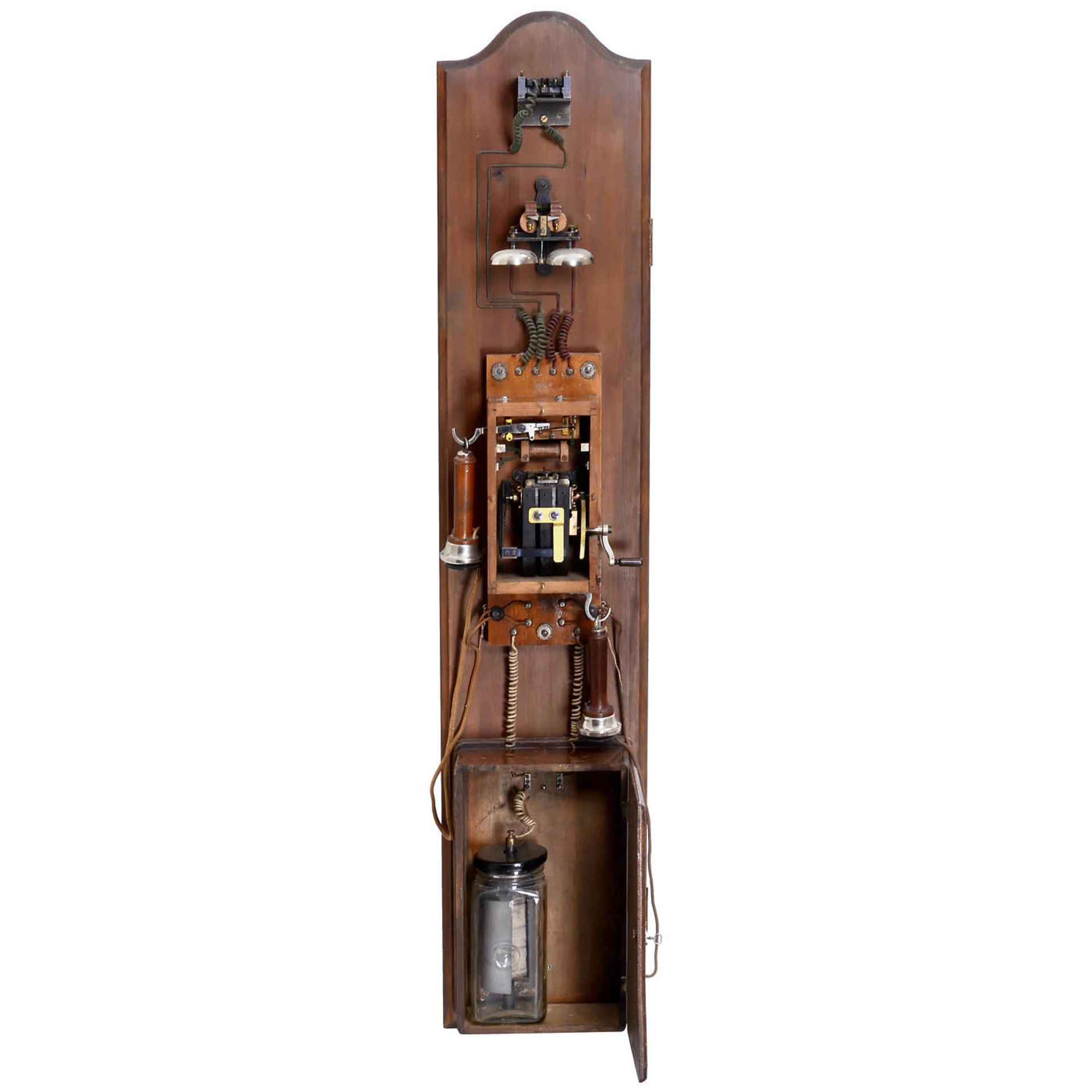 Bavarian Wall-mounted Telephone Station by Reiner, 1892 onwards - Image 3 of 4