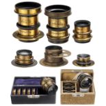 6 Brass Lenses and 2 Lens Sets