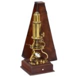 English Brass Culpeper-Type Compound Monocular Microscope, c. 1820