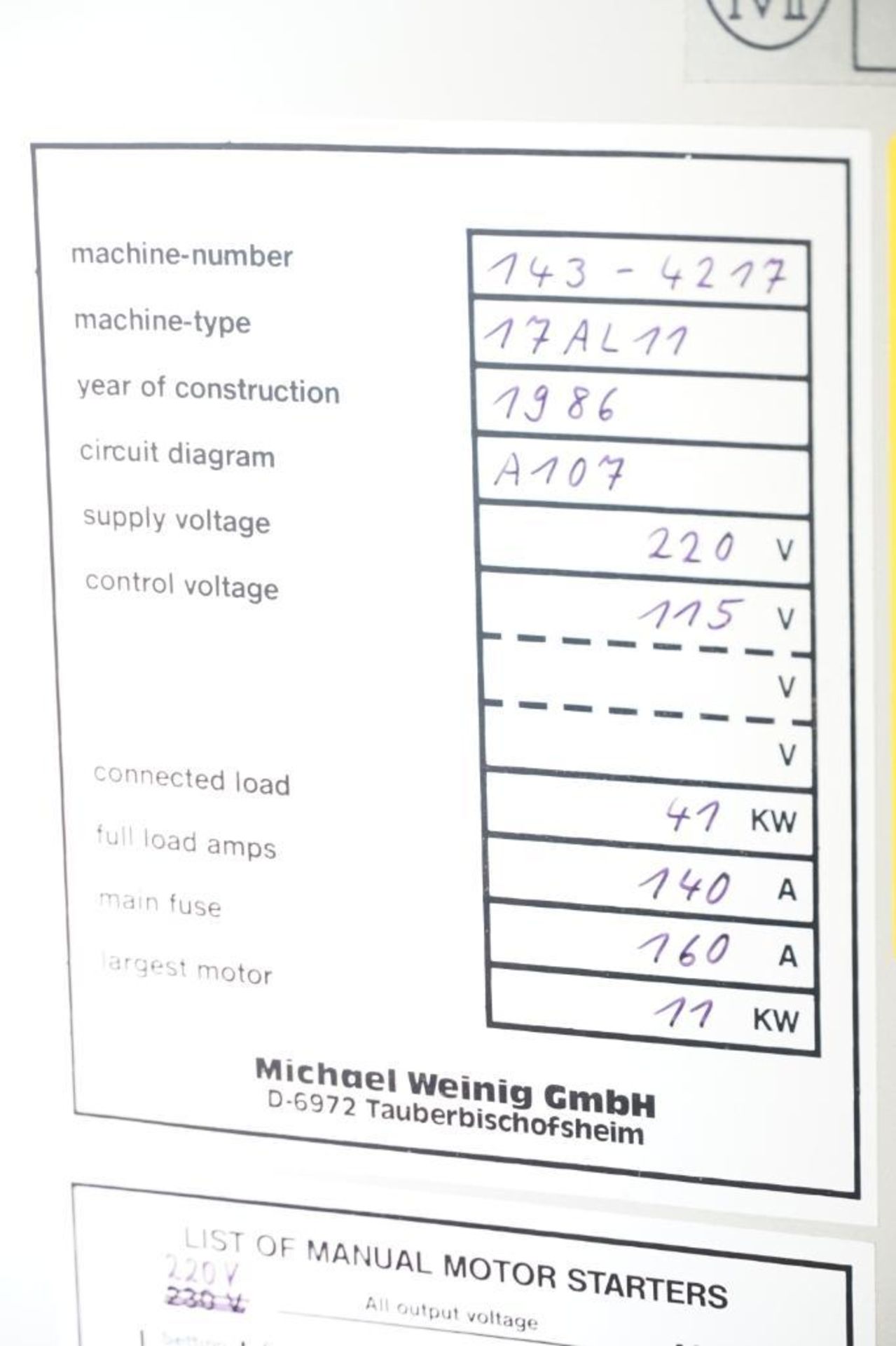 1986 Weinig Unimat 17A 5 Head Molder - Image 18 of 36