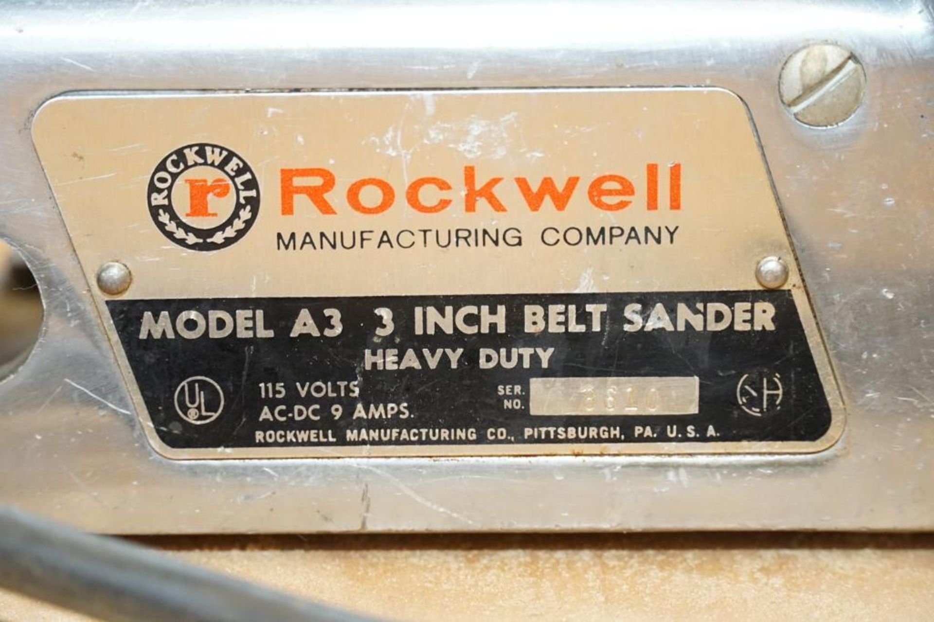 Rockwell A3 Heavy Duty Belt Sander - Image 3 of 4