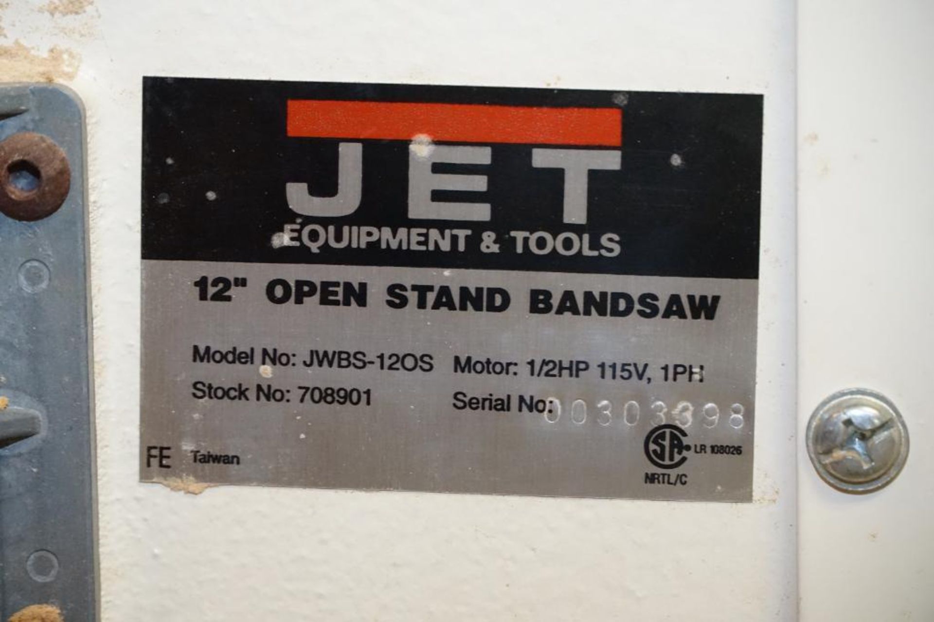Jet 12 in. Open Stand Bandsaw - Image 5 of 8