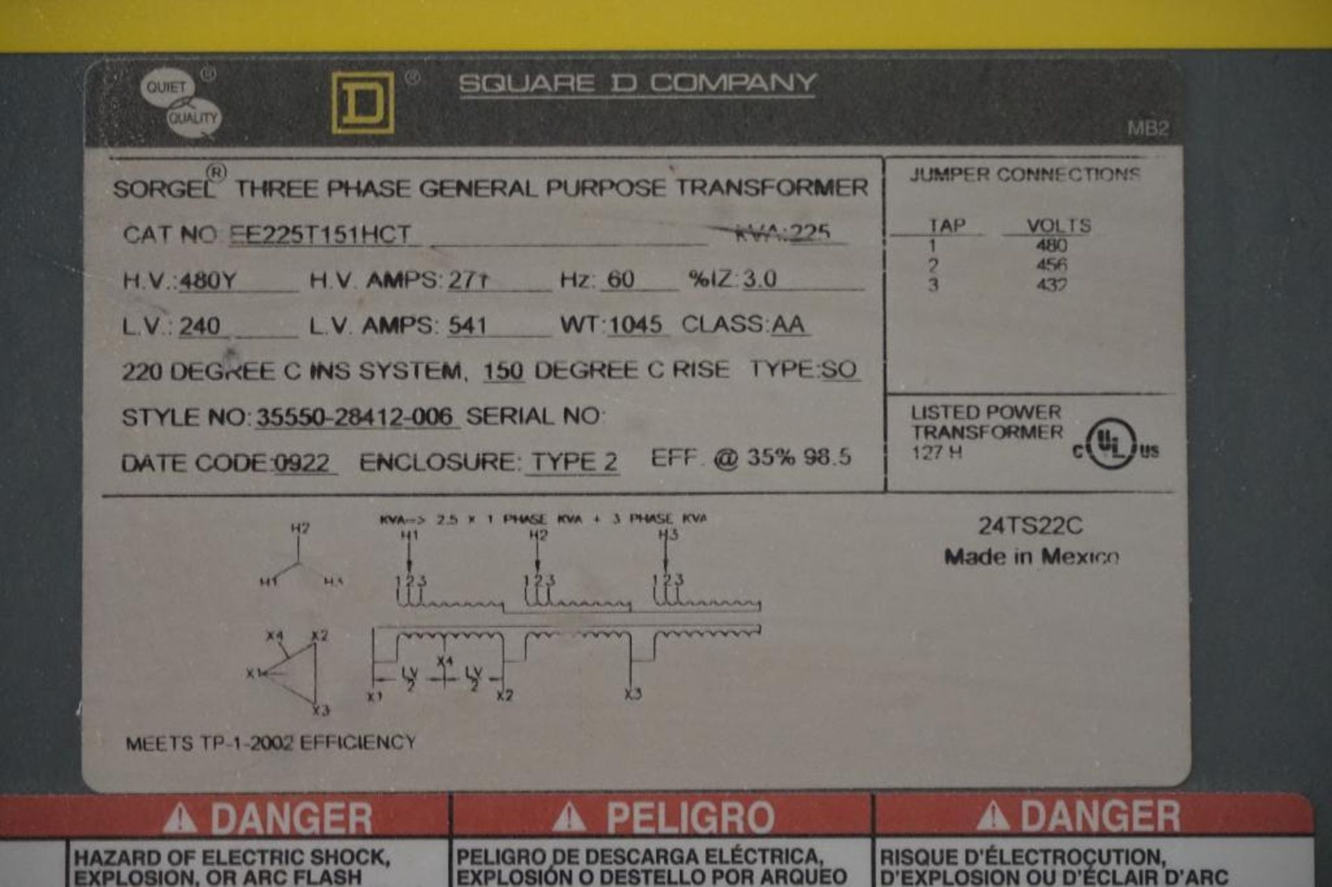 Square D Transformer - Image 2 of 2