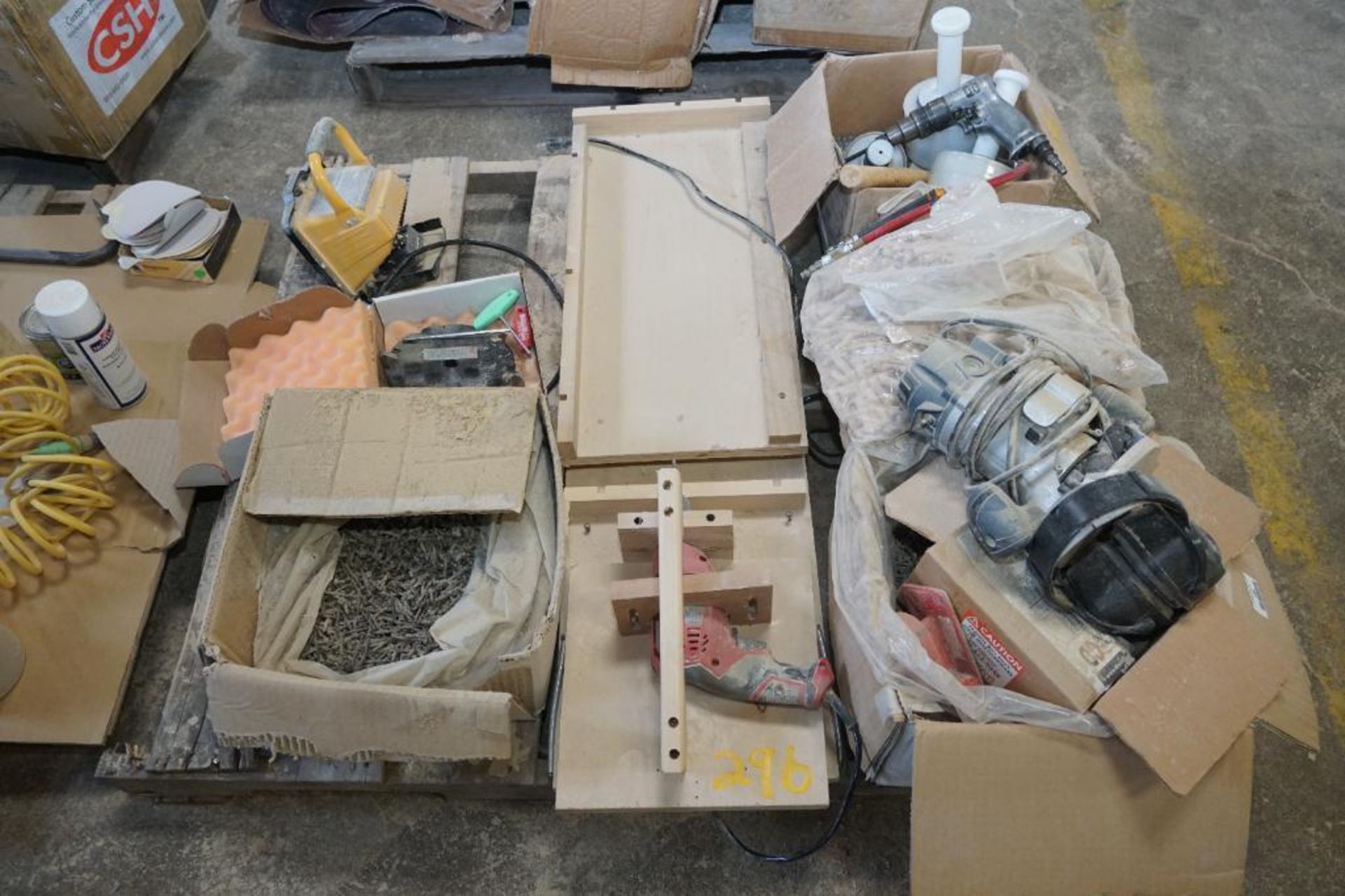 Pallet of Air Drill, Electric Router, Screws, Saw Table - Image 2 of 2