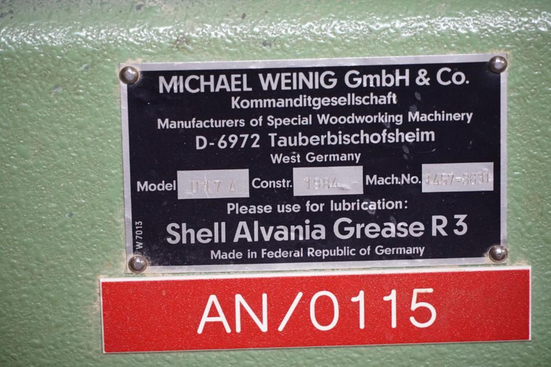 1984 Weinig U17A 7 Head Moulder - Image 17 of 17