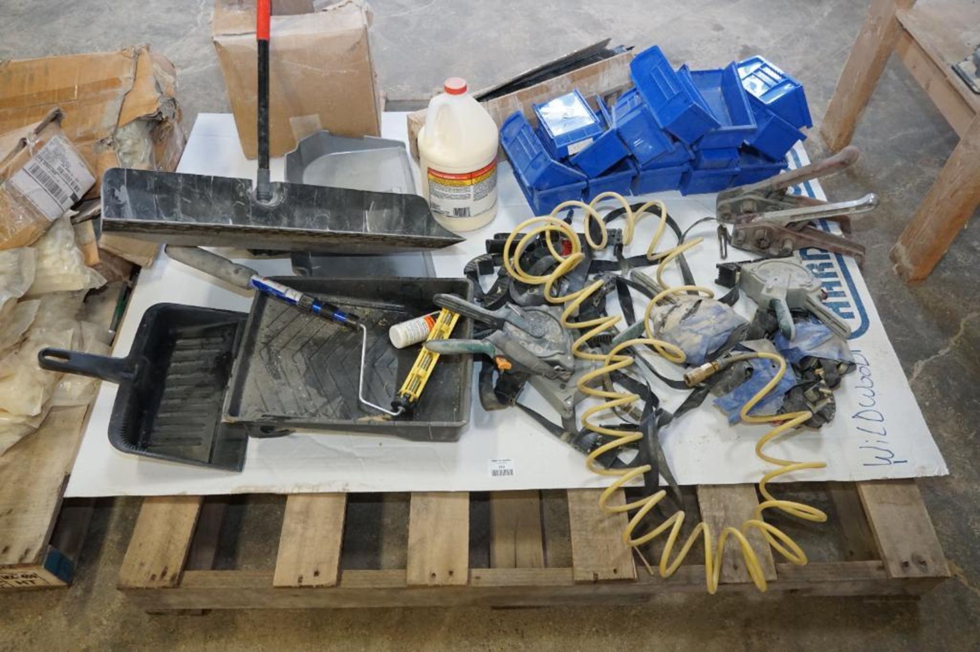 Banding Tools, Plastic Totes, Dust Pans, Wood Glue and more