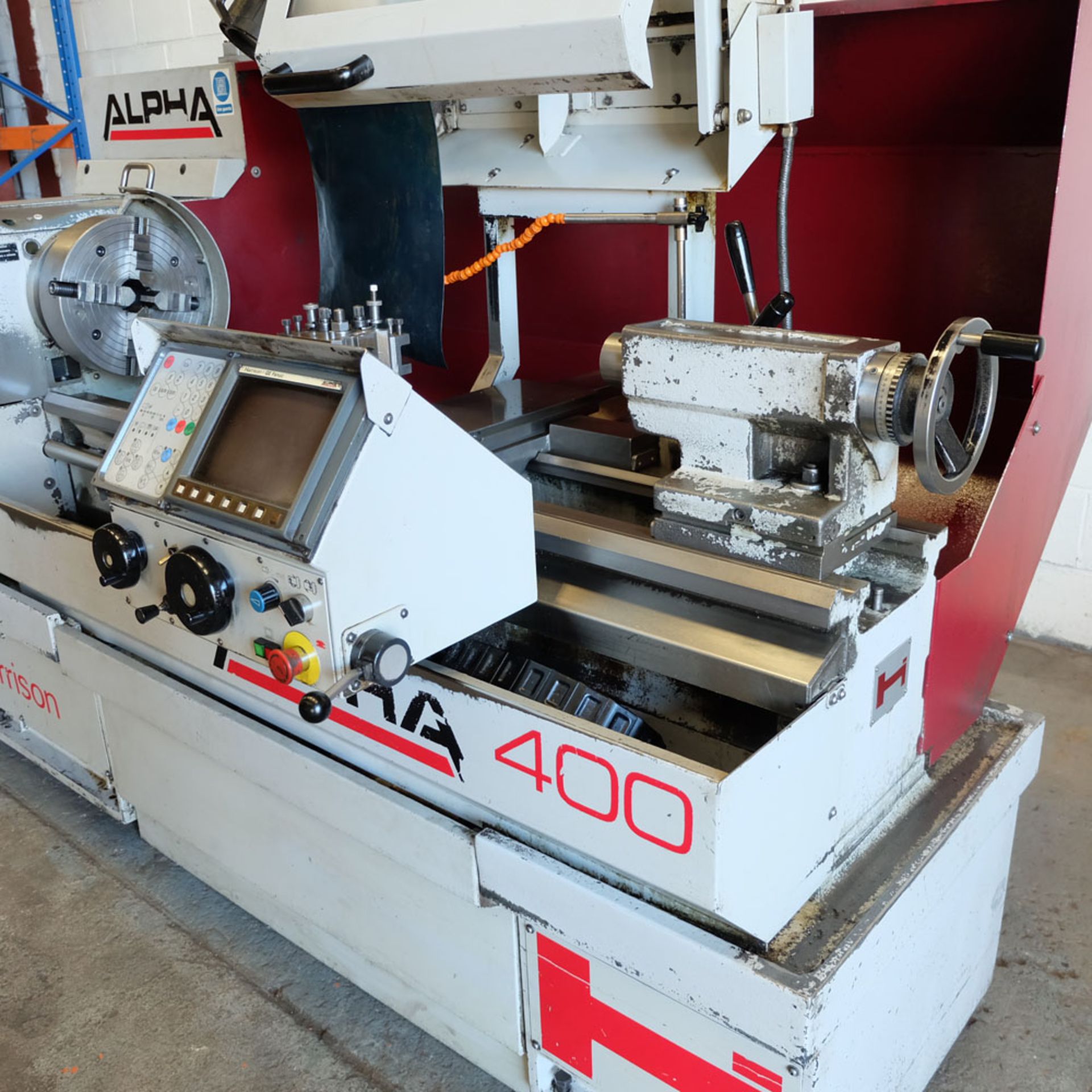 Harrison Alpha 400 CNC Lathe. Swing Over Bed: 400mm. Between Centres: 1250mm. Speeds: 15-2500rpm. - Image 5 of 8