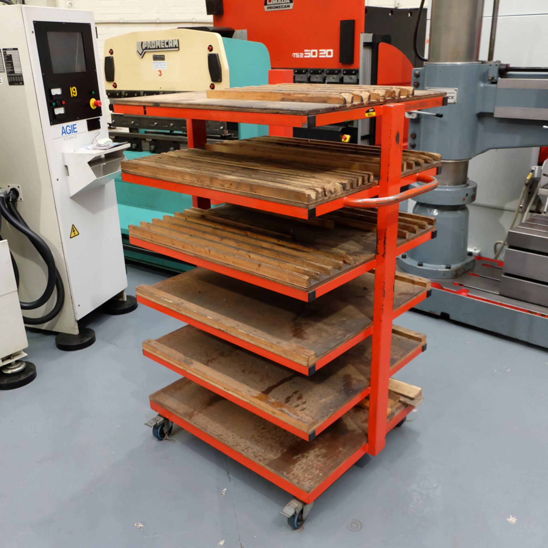 Press Brake Tooling Rack on Wheels. 6 Shelves. - Image 2 of 5