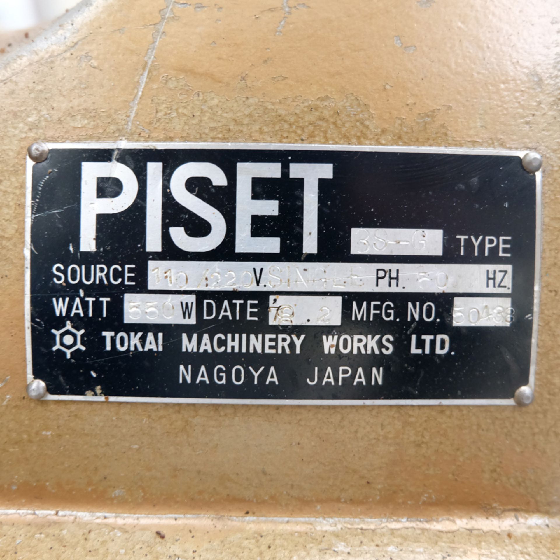 ASADA / Piset Type 3S-G Pipe Threading Machine. Capacity 3". - Image 9 of 9