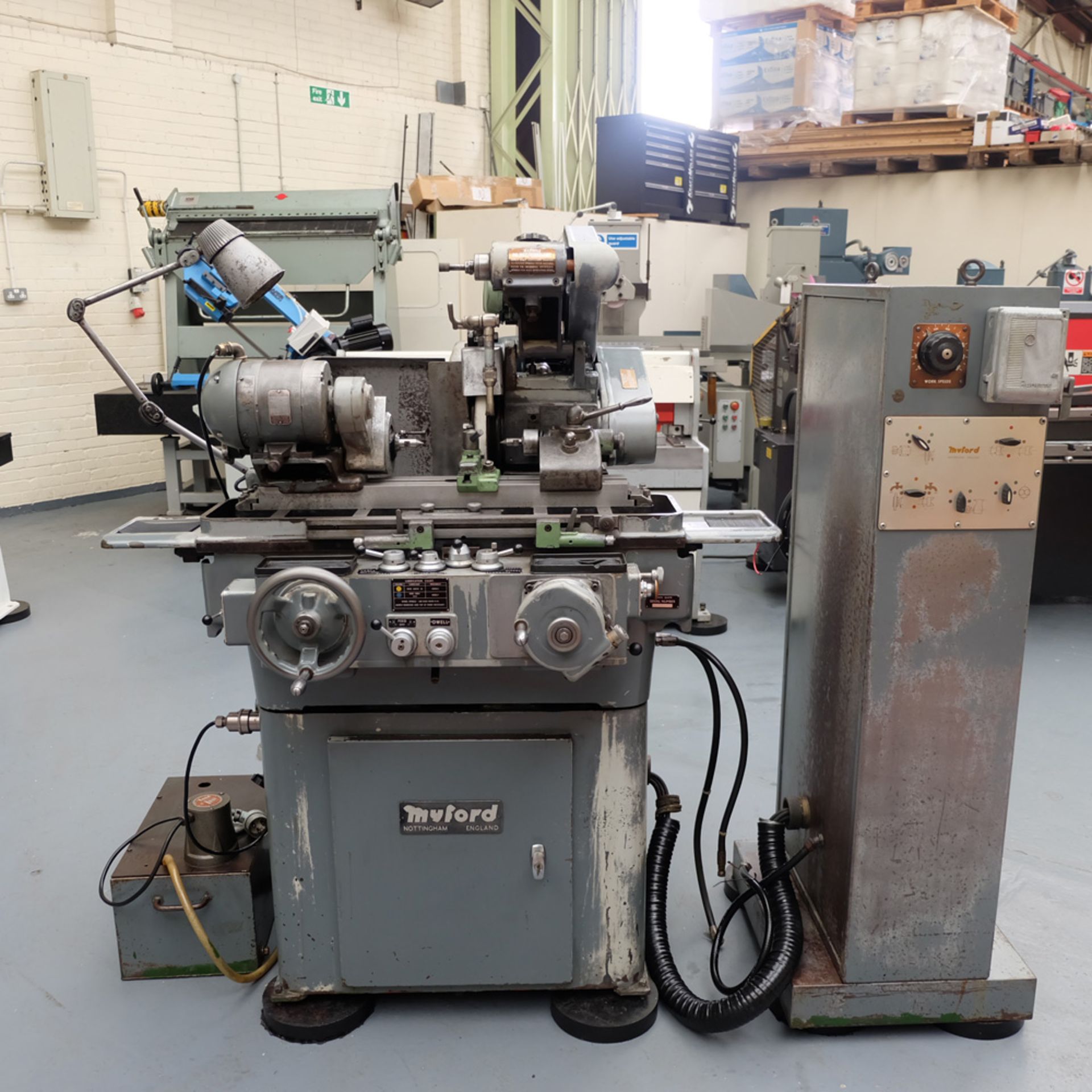 Myford MG12-HA Hydraulic Cylindrical Grinder. Max Grinding Capacity 3" Diameter.