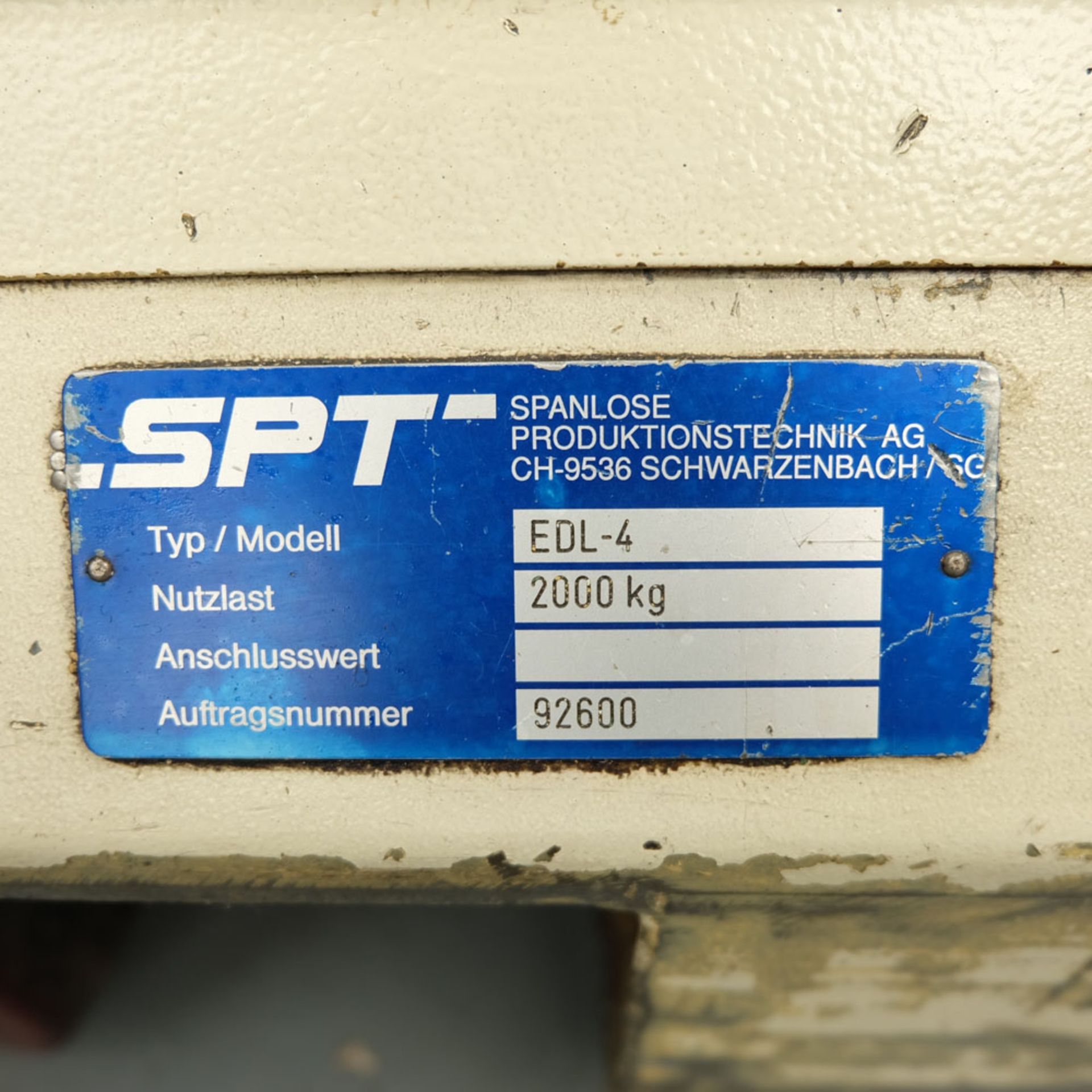 SPT Model EDL-4 Mobile Electric Press Tool Loading Truck. Payload 2000KG. - Image 7 of 7