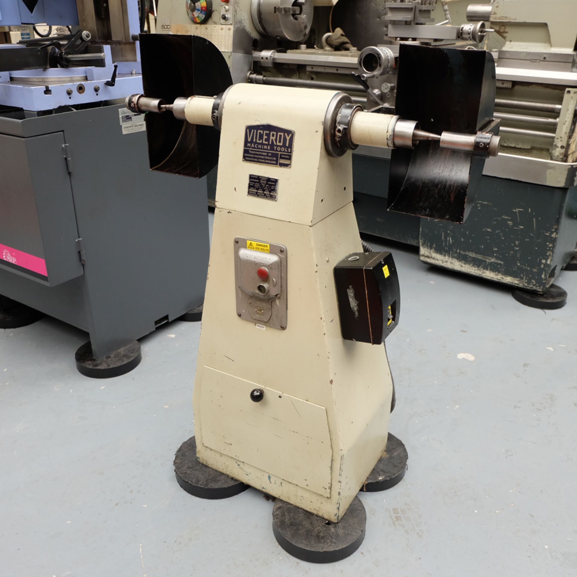 Viceroy Model TDS9 Double Ended Pedestal Polishing Machine. - Image 2 of 6