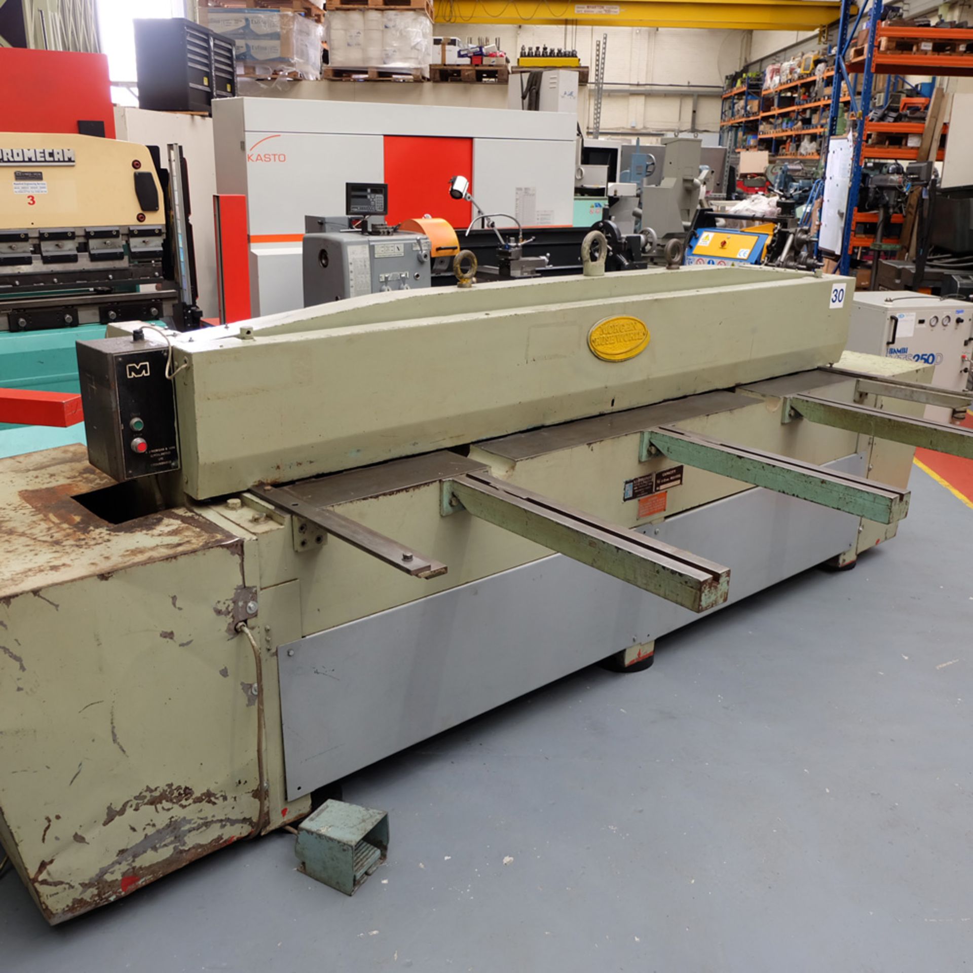 Morgan Rushworth Powered Guillotine. Capacity: 3.25mm. Blade Length: 2500mm. - Image 3 of 9