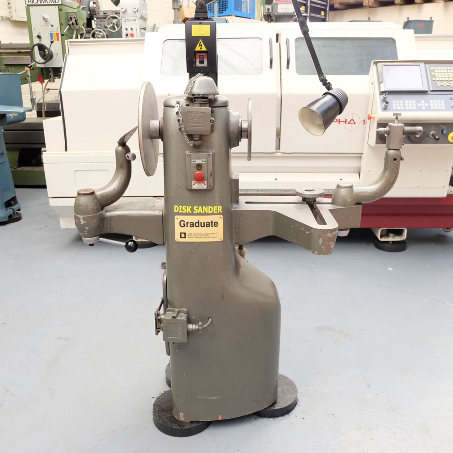 L.R.E Graduate Short Bed wood Lathe. Centre Height 250mm. Between Centres 400mm.