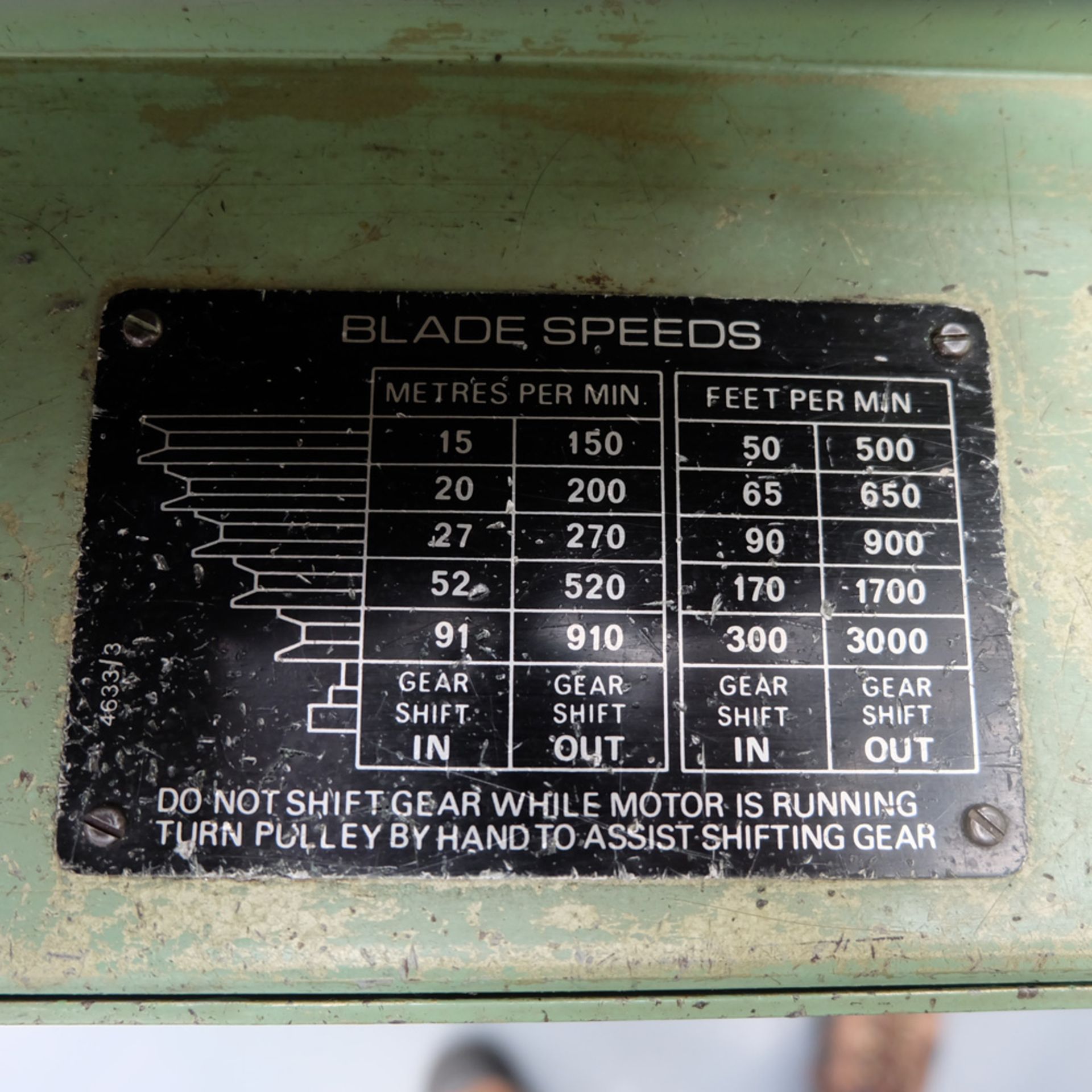 Startrite 20 RWS Vertical Bandsaw. Throat 20". Daylight 10". - Image 7 of 8