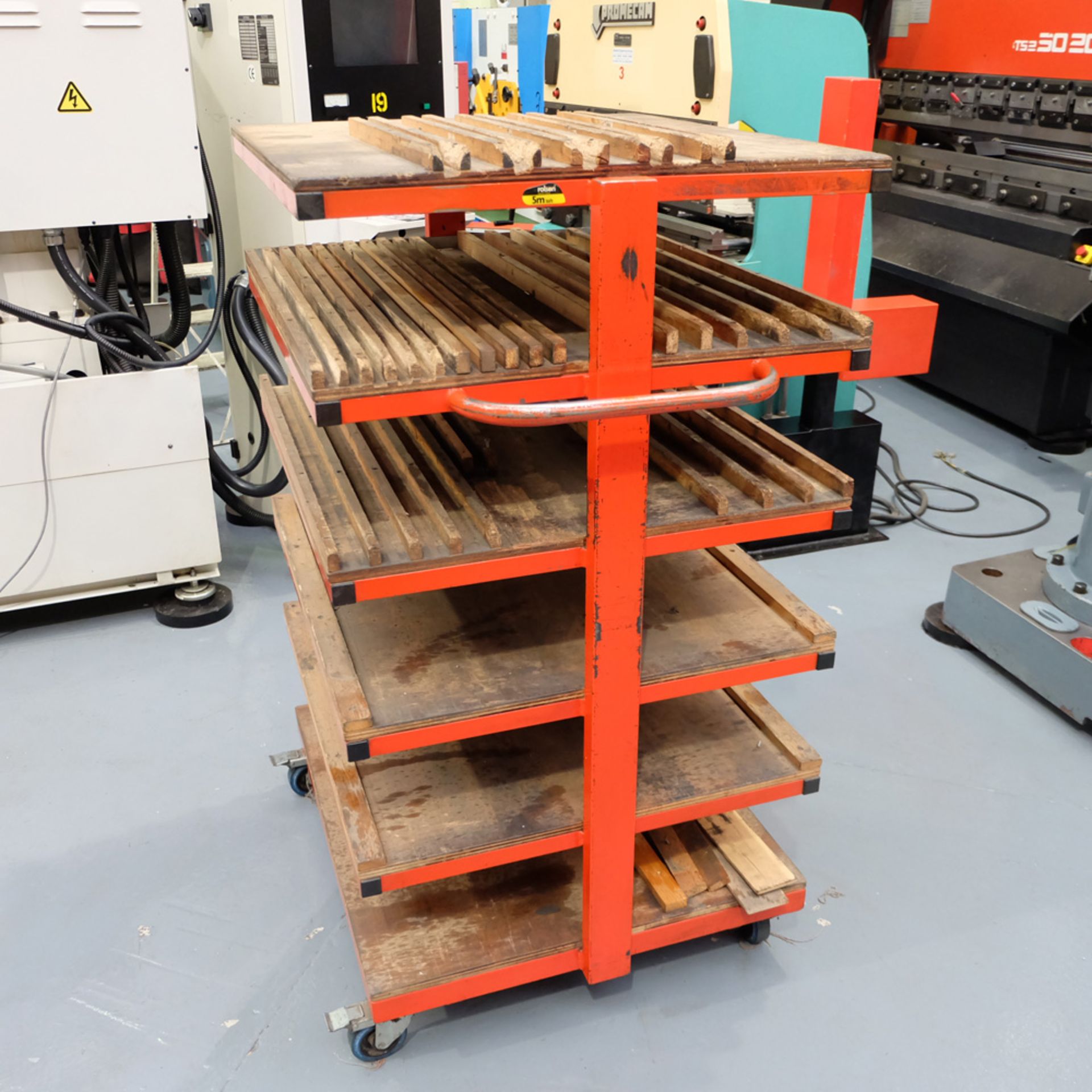 Press Brake Tooling Rack on Wheels. 6 Shelves. - Image 3 of 5