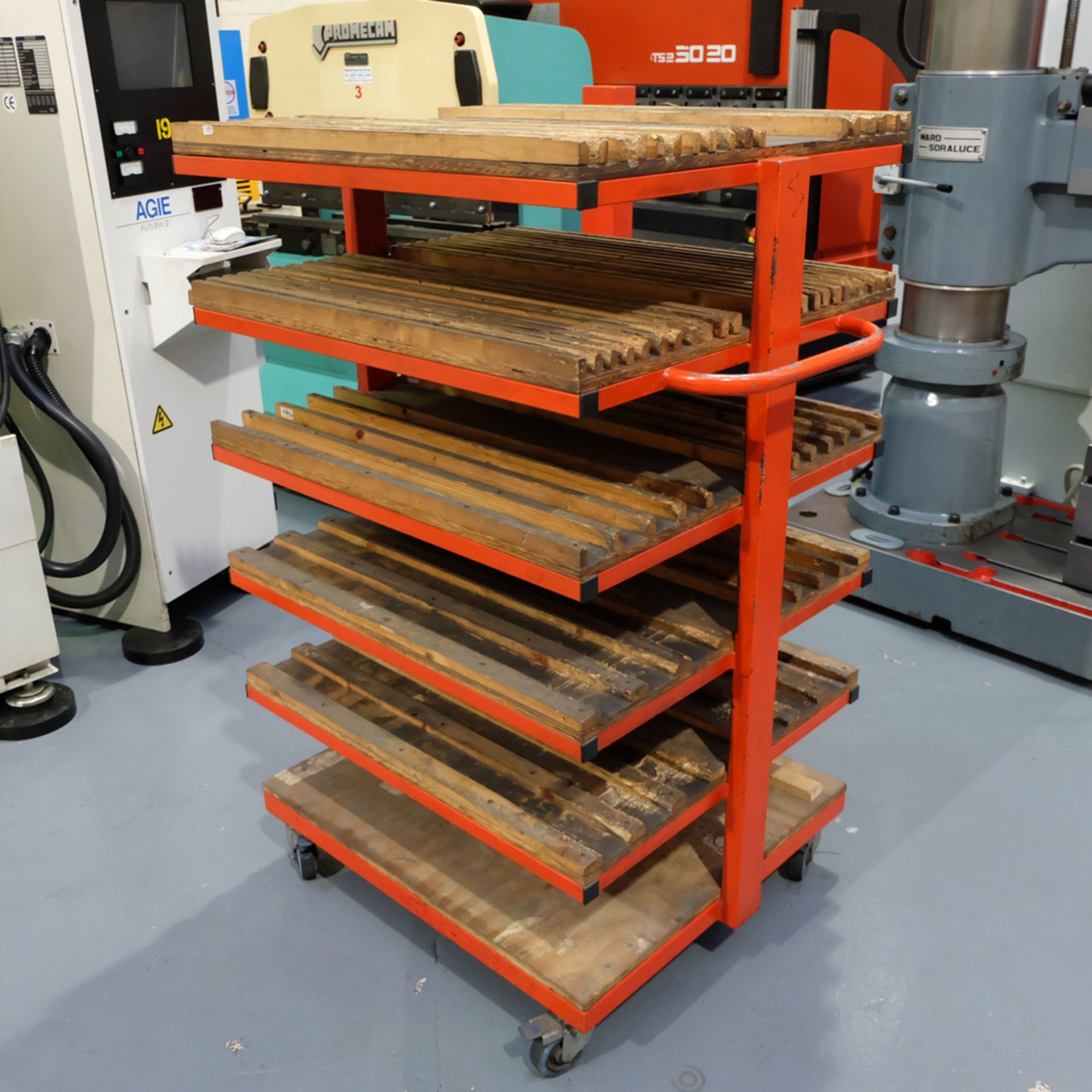 Press Brake Tooling Rack on Wheels. 6 Shelves. - Image 3 of 4