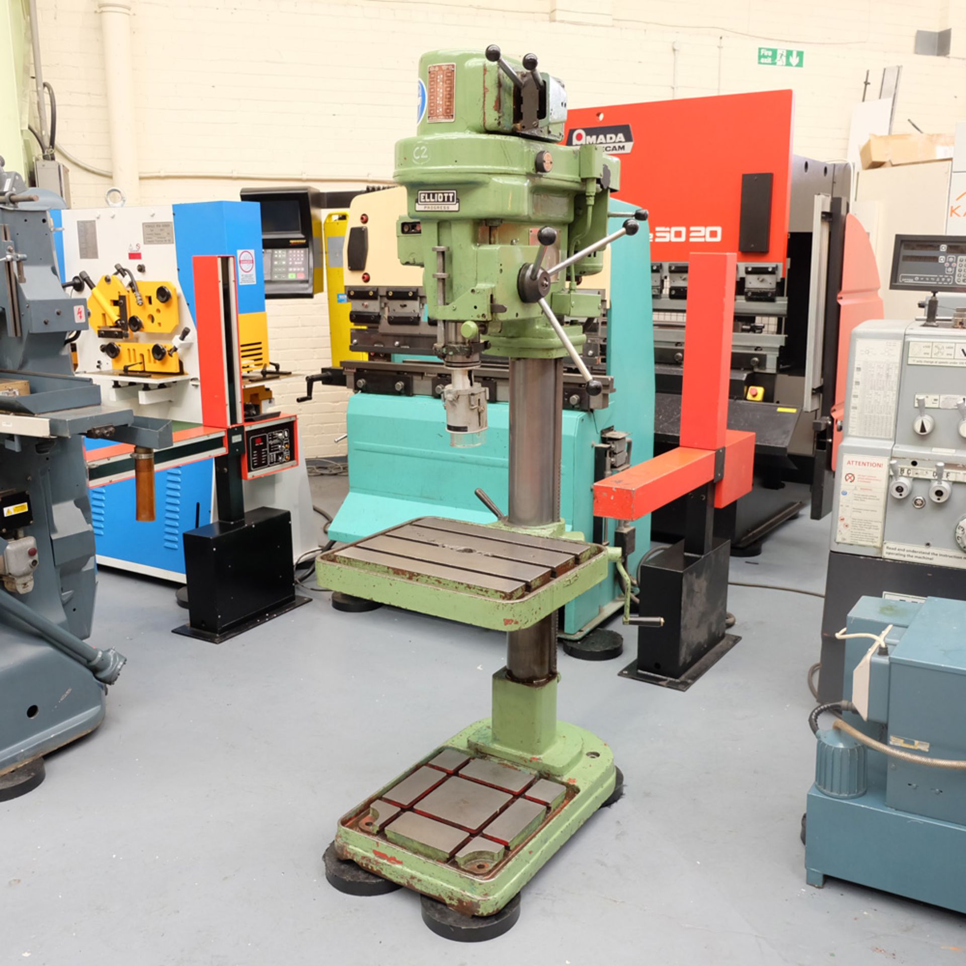 Elliott Progress 3E Gear Driven Pillar Drill. Spindle Taper No.3 Morse.