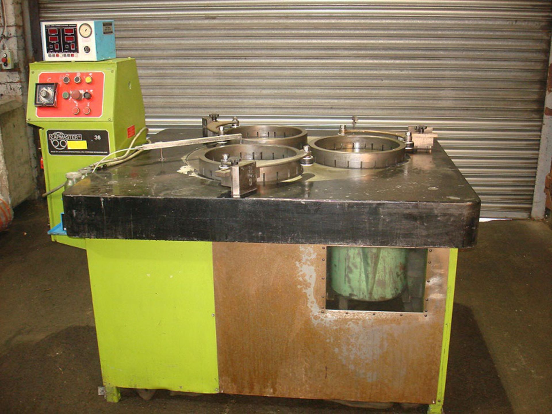 Lapmaster 36" Lapping Machine. With Rings and Diamond Fluid Dispenser.