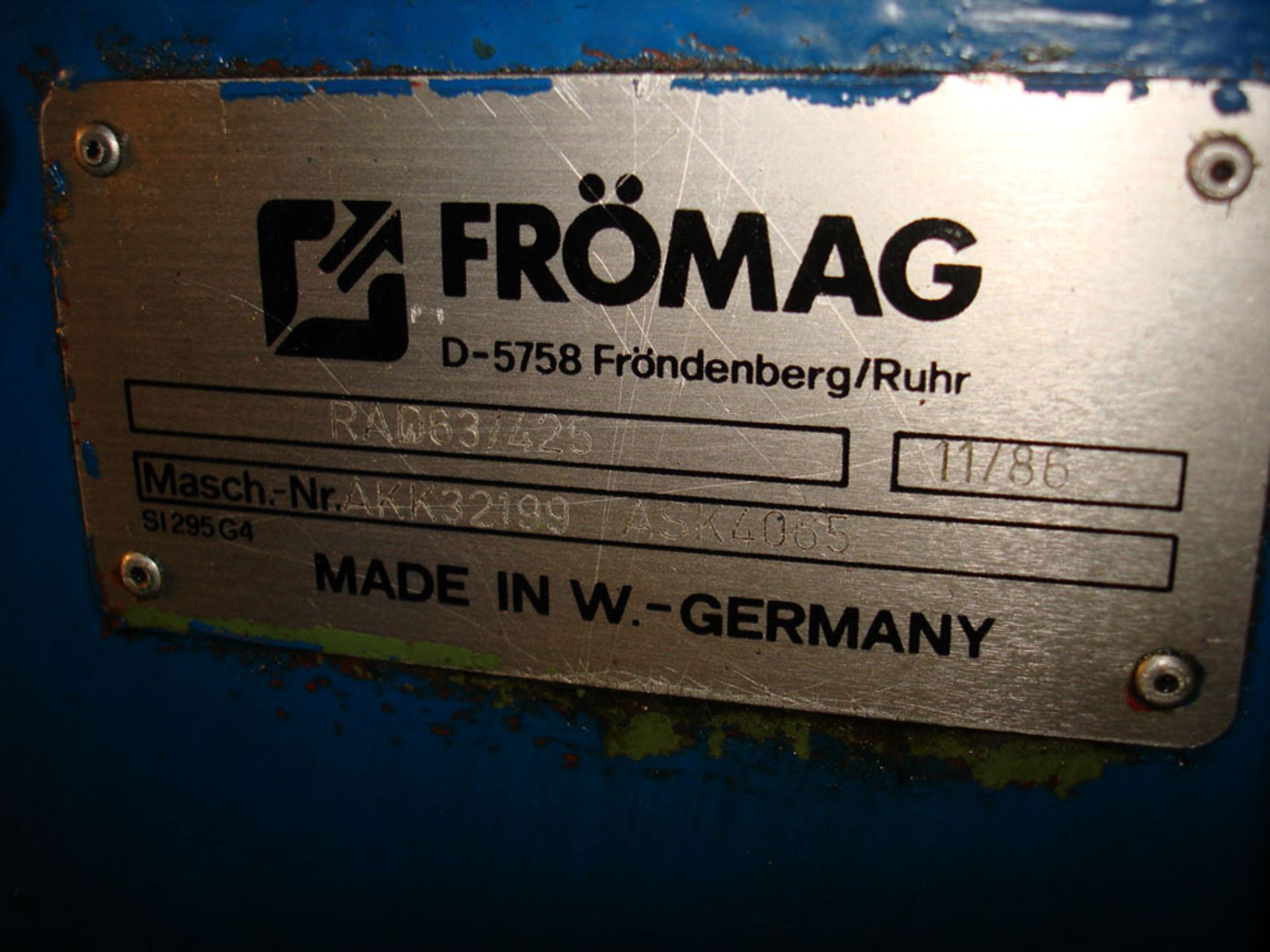 Fromag Rapida RAD 63/425 Broach / Key Seater. New 1986. Pendant Control. - Image 10 of 10