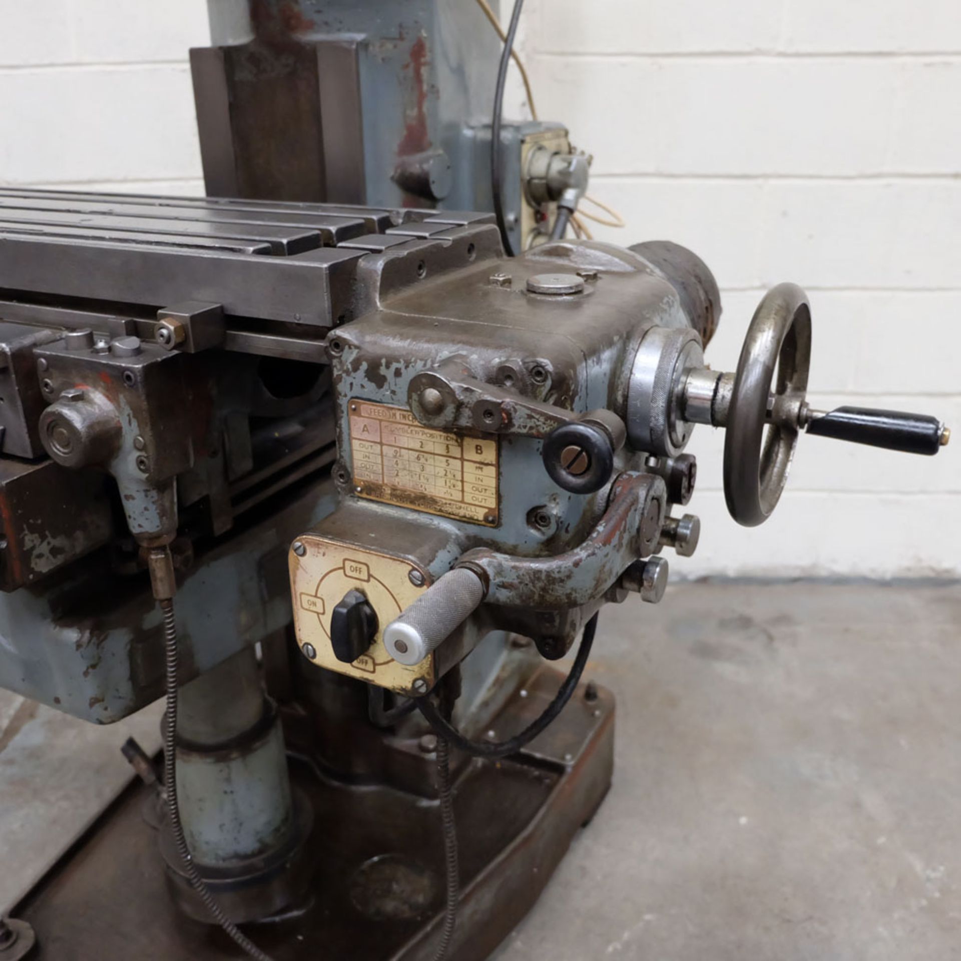 Woodhouse Mitchell 3H Turret Milling Machine. Table Size 36" x 9". - Image 4 of 6