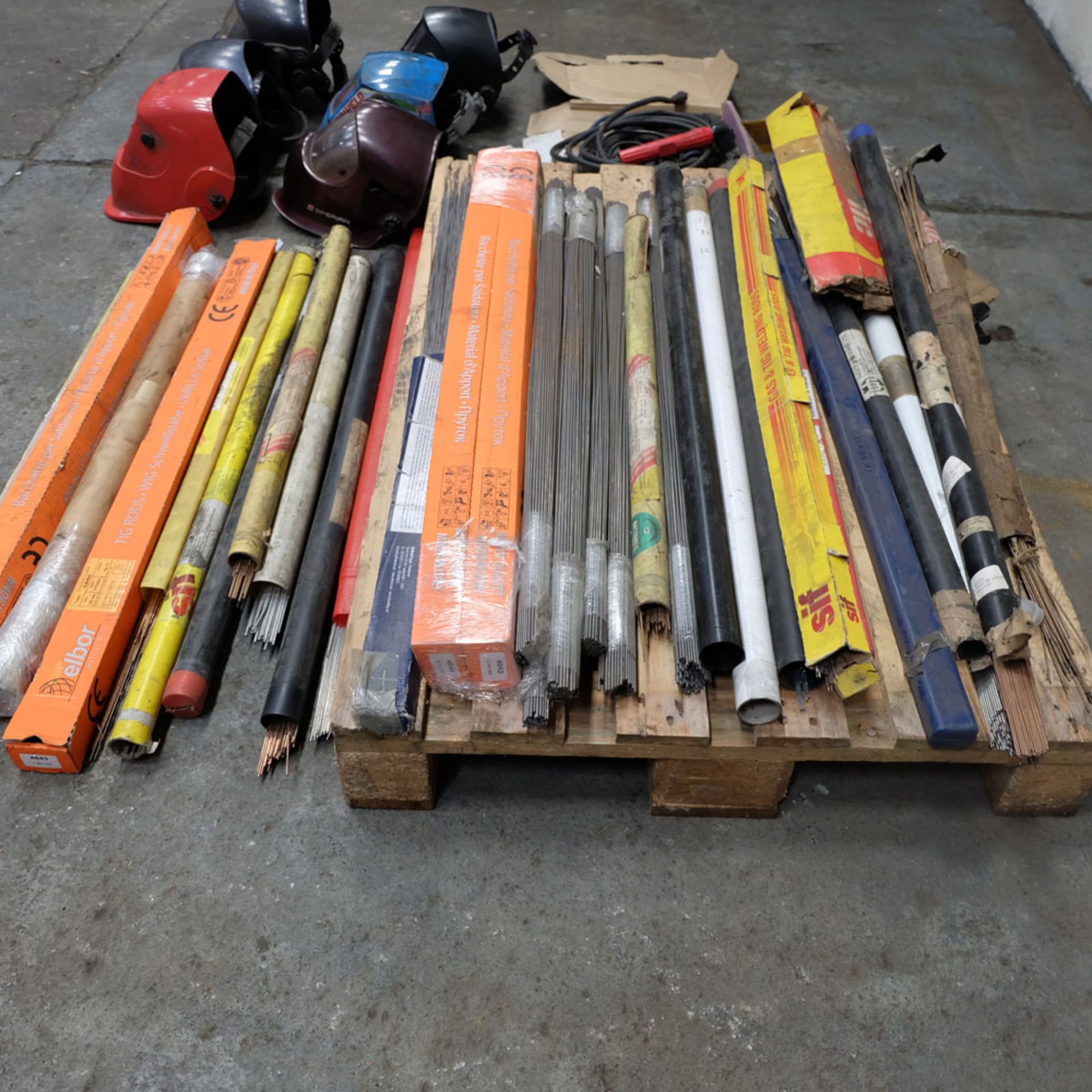 Large Lot of Various Welding Equipment including Welding Rods and Welding Masks. - Image 8 of 11