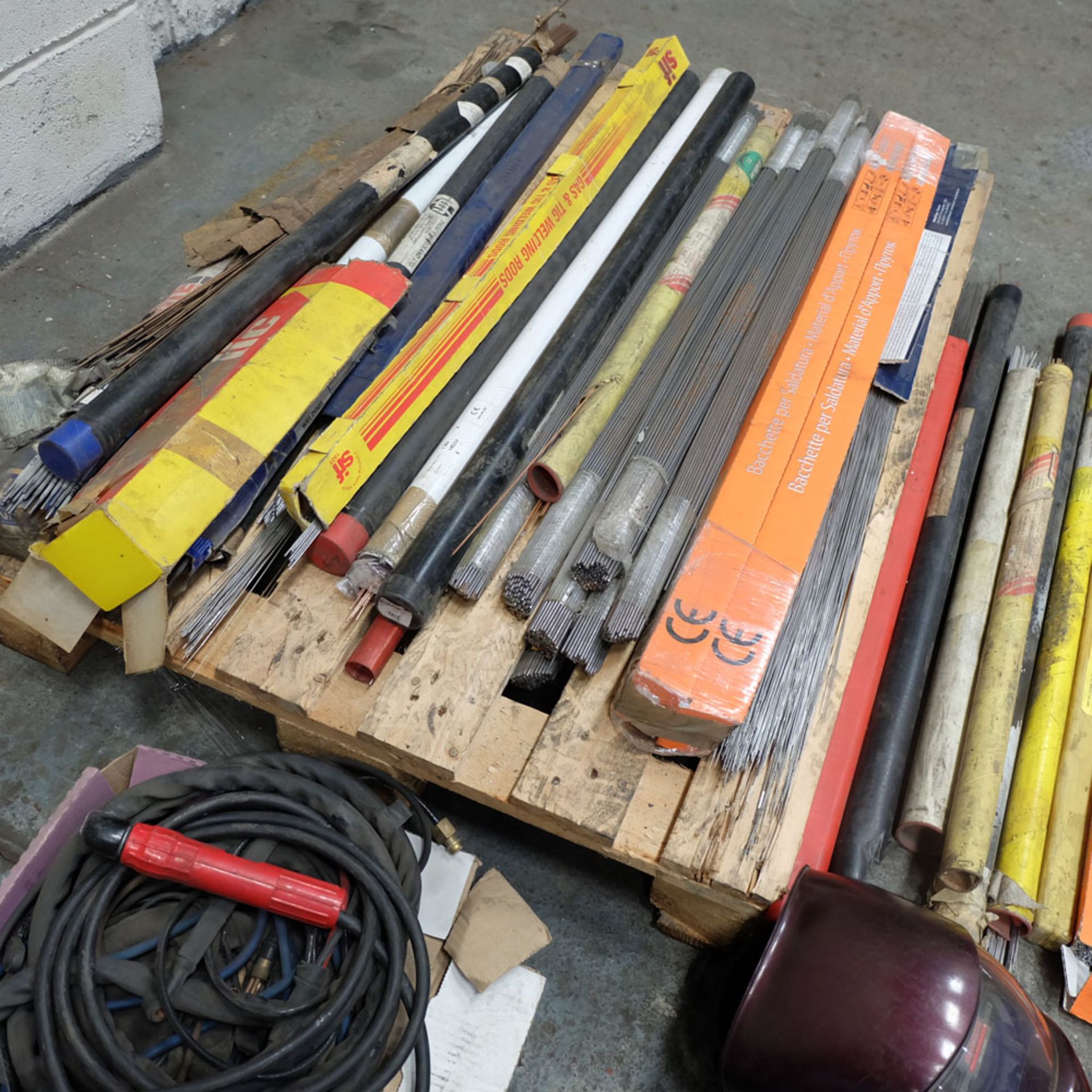 Large Lot of Various Welding Equipment including Welding Rods and Welding Masks. - Image 4 of 11