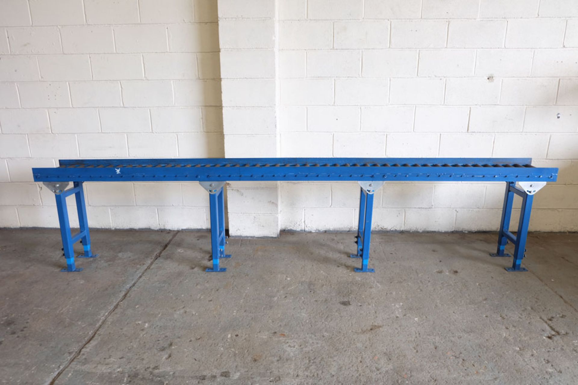 Roller Conveyors. Approx 12' x 13" x 32" High (Height Adjustable).