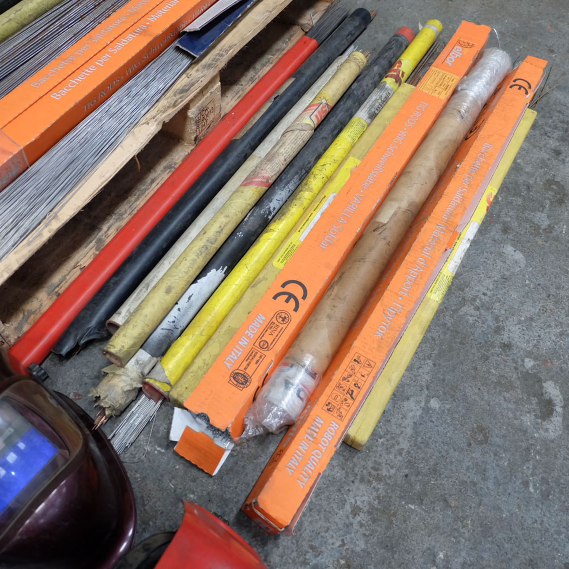 Large Lot of Various Welding Equipment including Welding Rods and Welding Masks. - Image 5 of 11