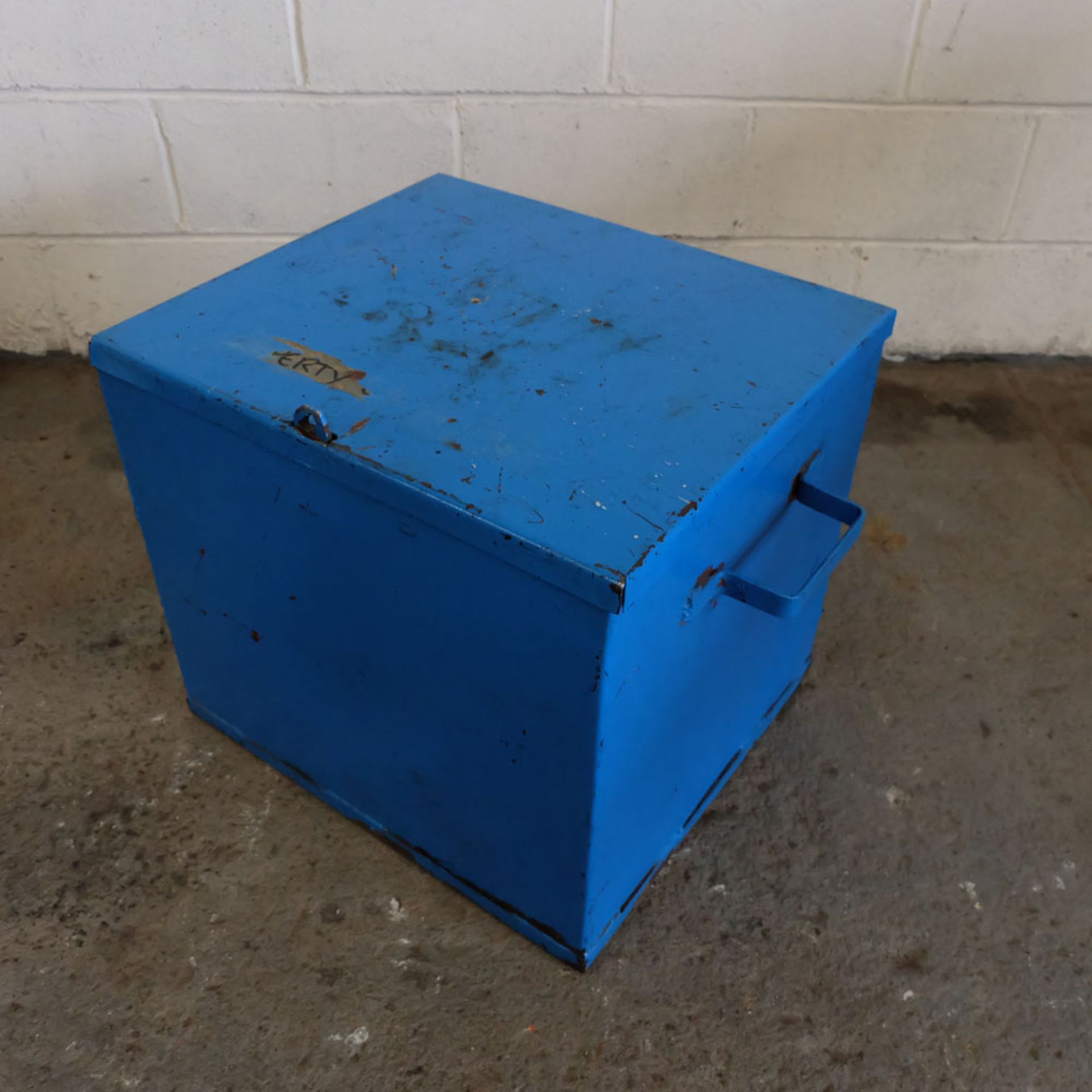 Steel Storage Box. Approx Size 22 1/2" x 20" x 20 1/2" High. - Image 5 of 5