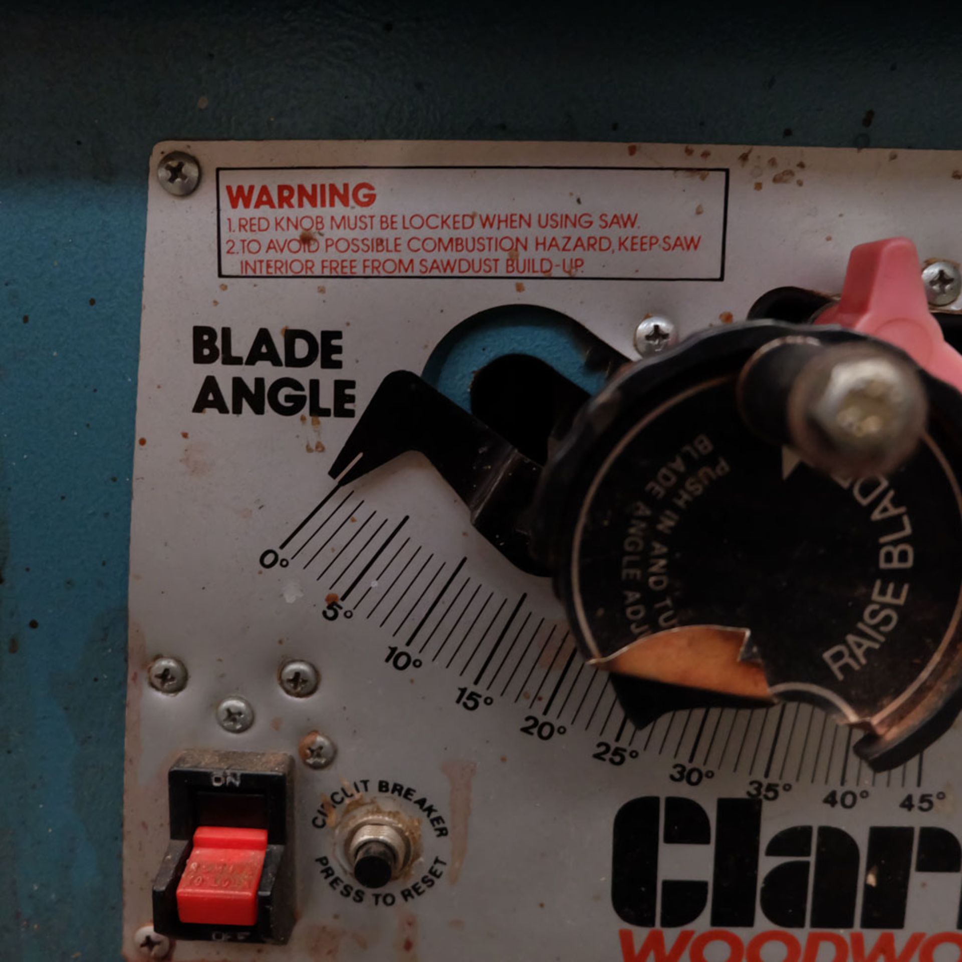 Clarke 10" Tilting Blade Wood Saw. Single Phase. - Image 4 of 7