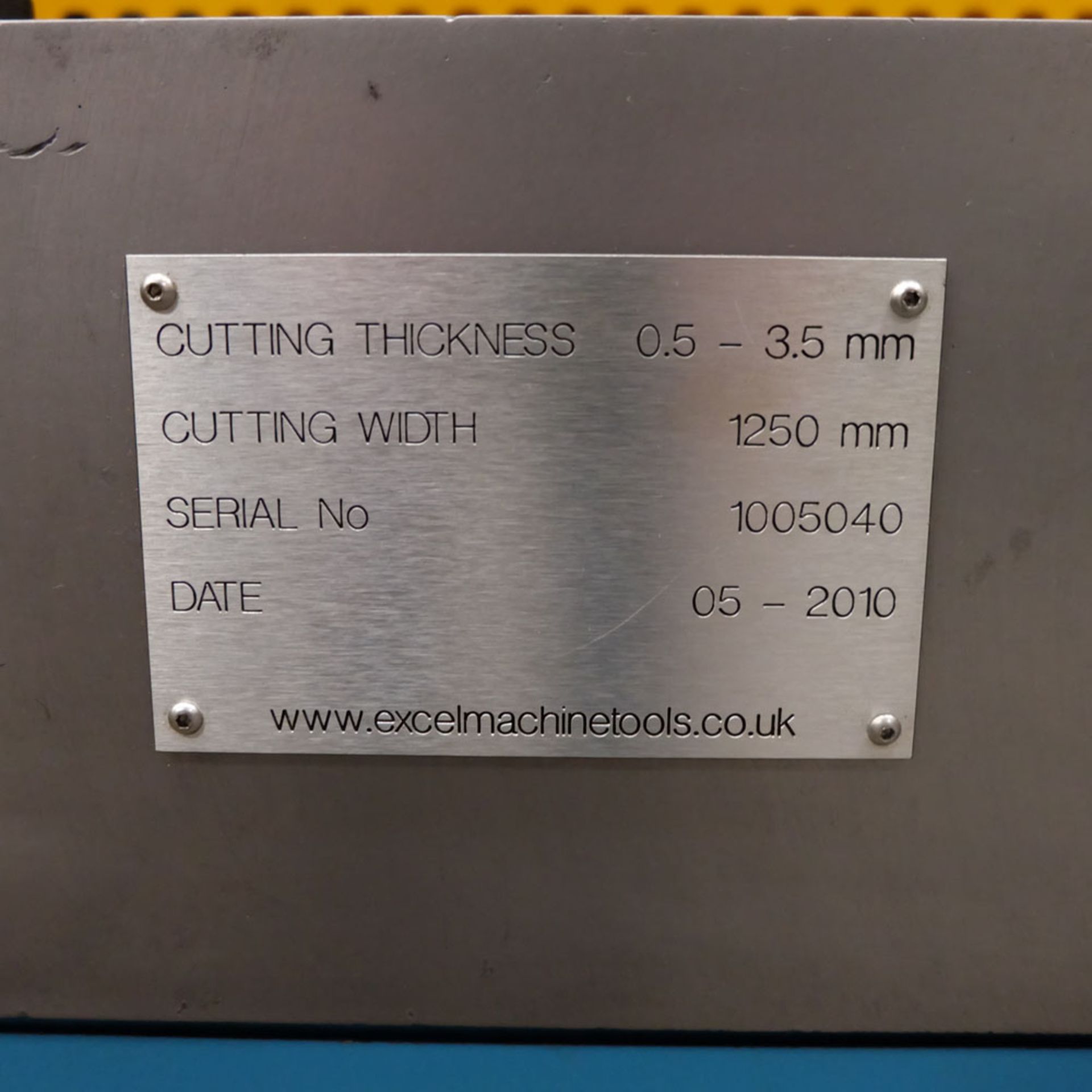 Excel Model Q11D Power Guillotine. Capacity3.5mm x 1250mm. - Image 8 of 8