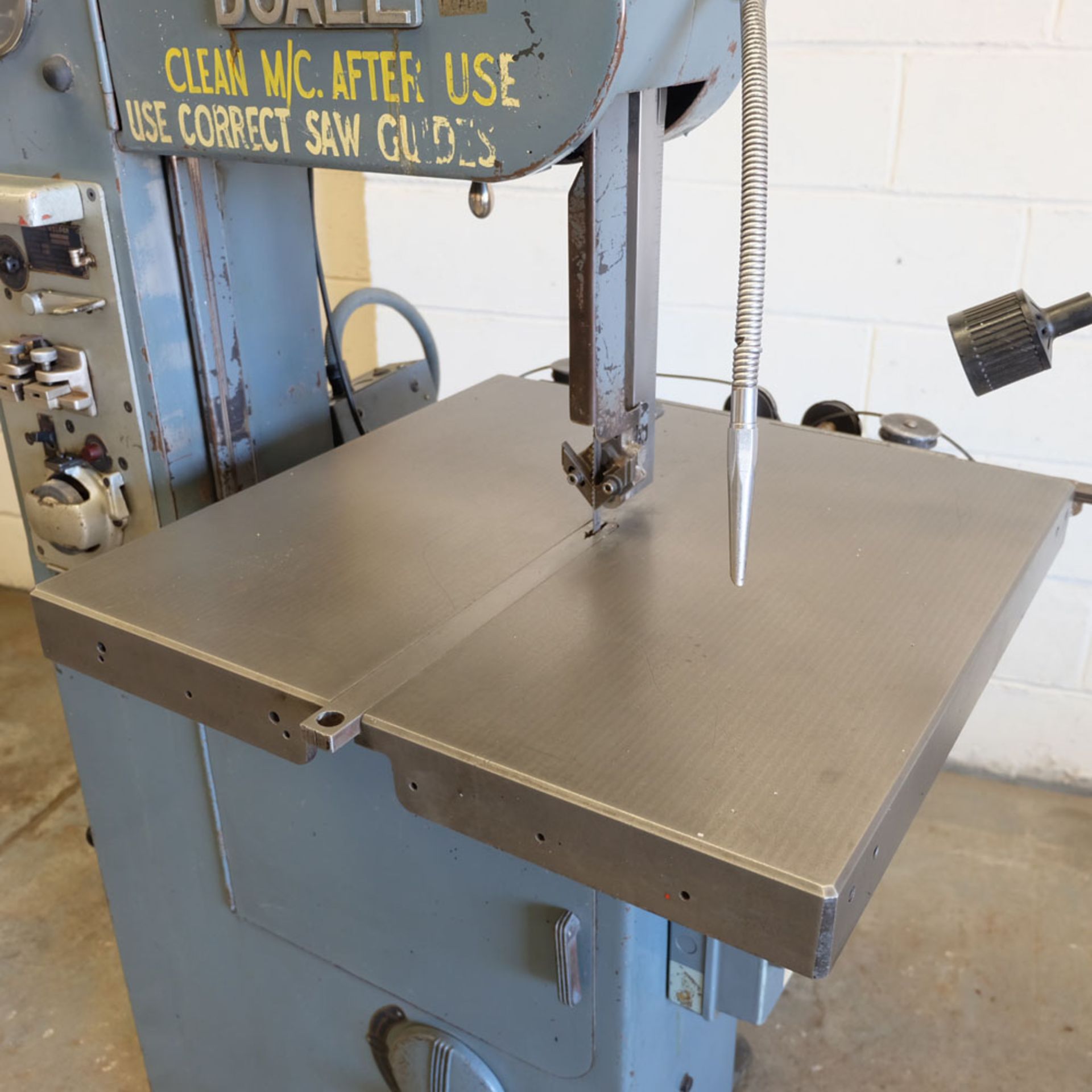 DoAll Model PG-ML Vertical Band Sawing Machine. Table Size: 24" x 24". - Image 2 of 6