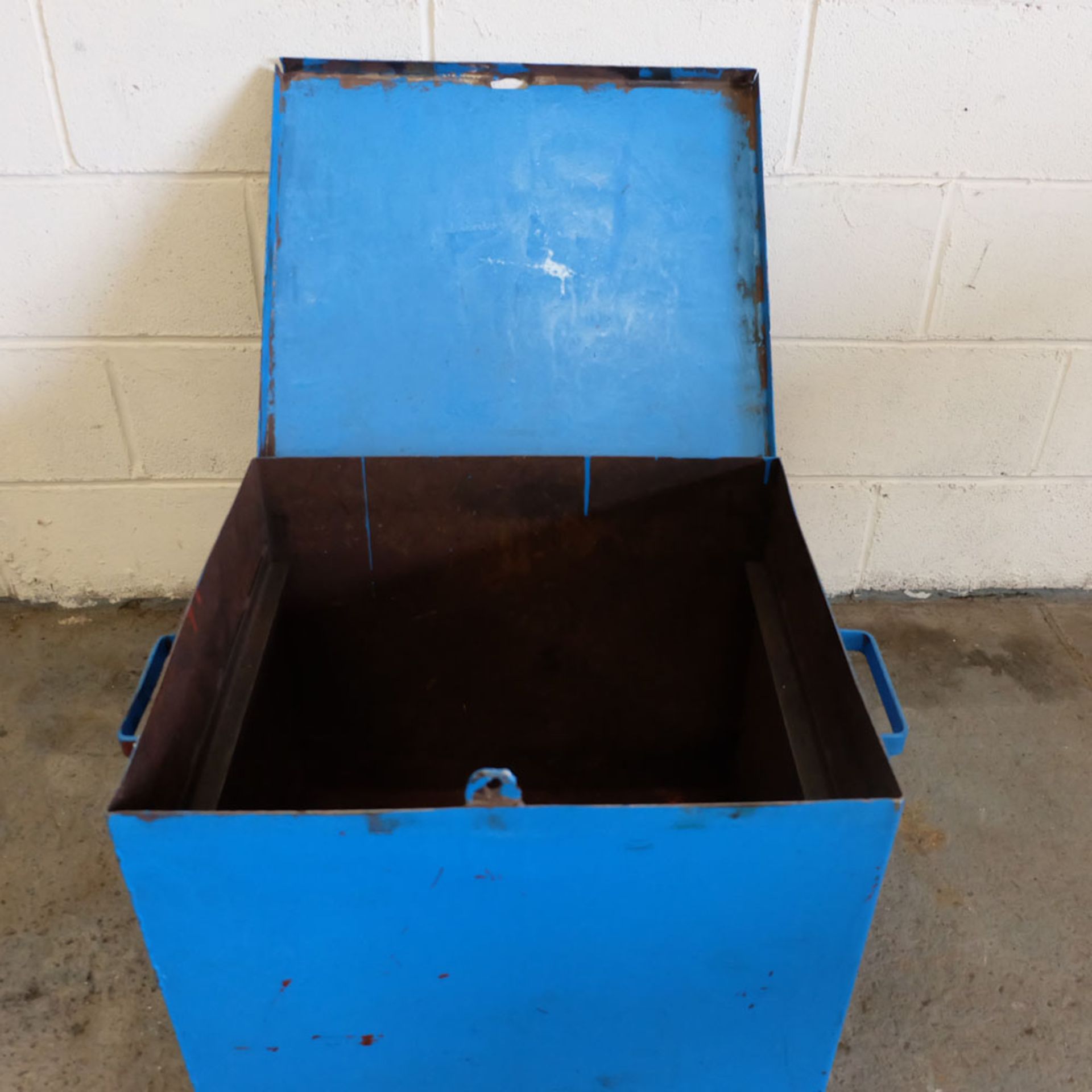 Steel Storage Box. Approx Size 22 1/2" x 20" x 20 1/2" High. - Image 4 of 5