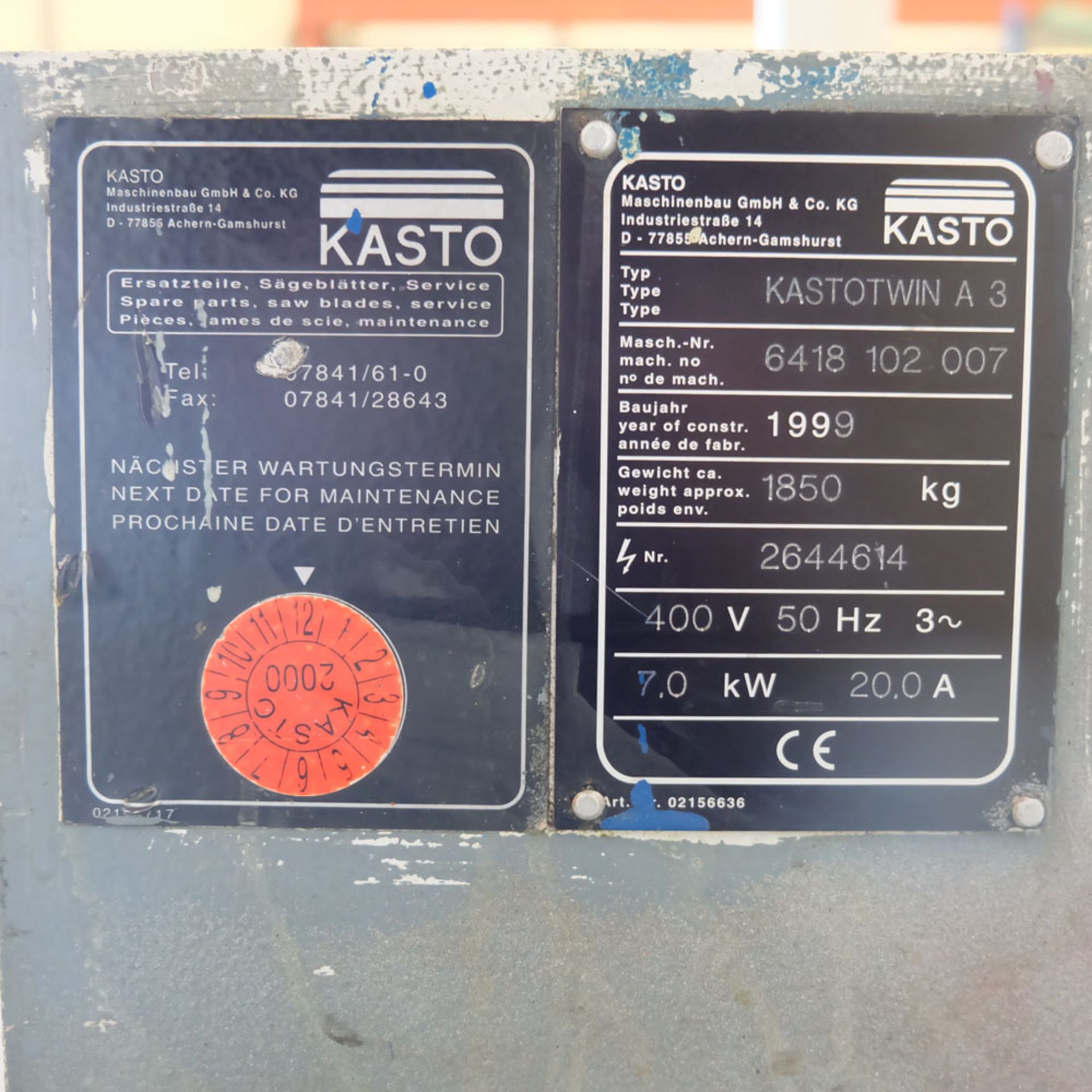 Kasto Type Kastotwin A3 Automatic Bandsaw. Capacity: 320mm Round. - Image 12 of 12