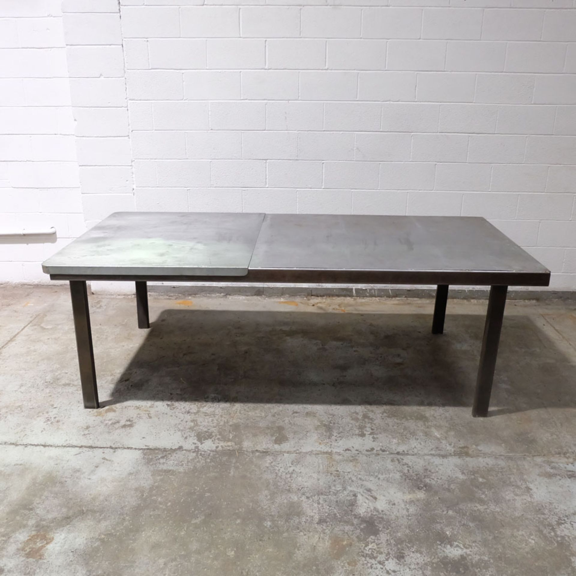 Heavy Duty Extendable Steel Table. Approx 2650mm.