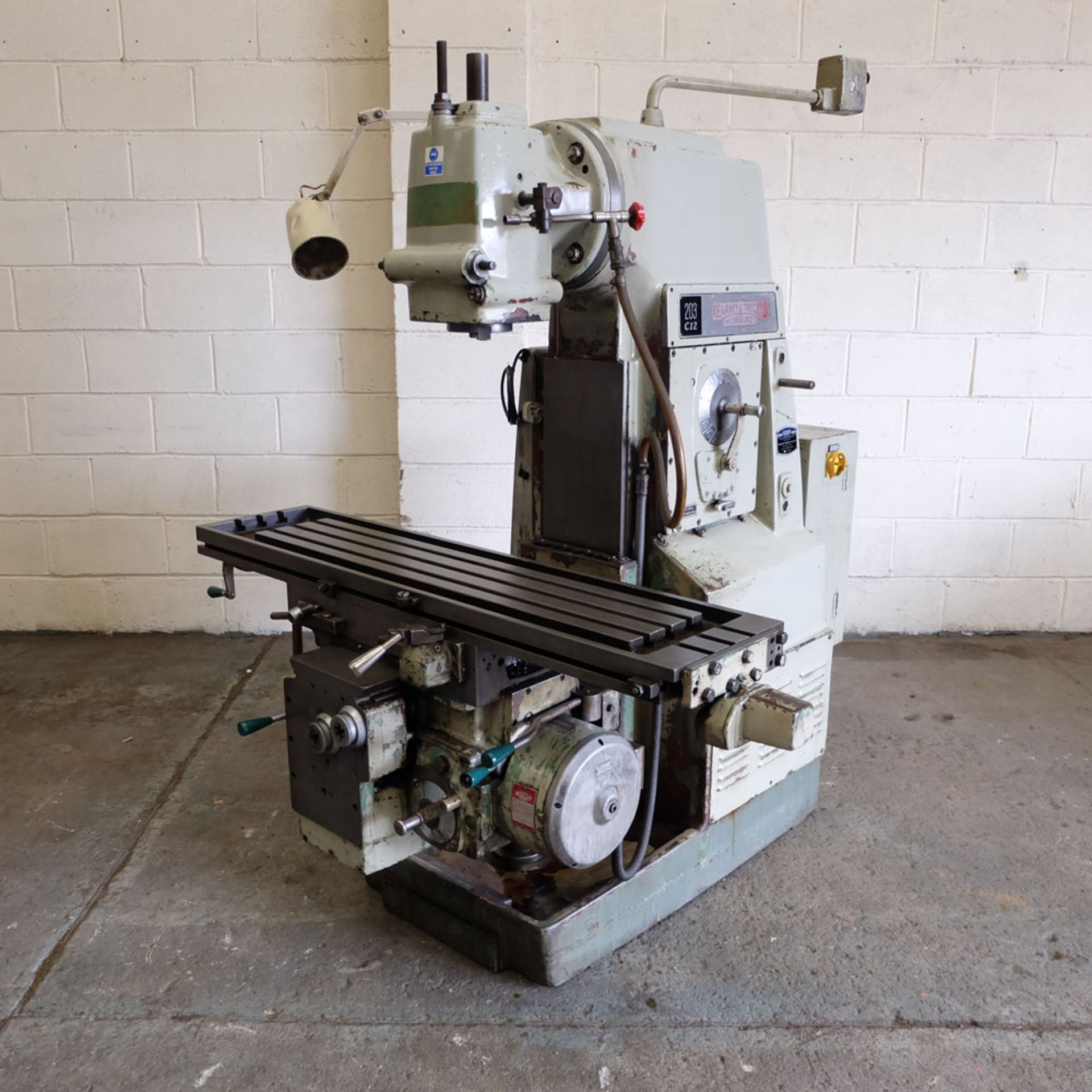 Kearney & Trecker Milwaukee 203-C12 Vertical Milling Machine with Swivel Head.