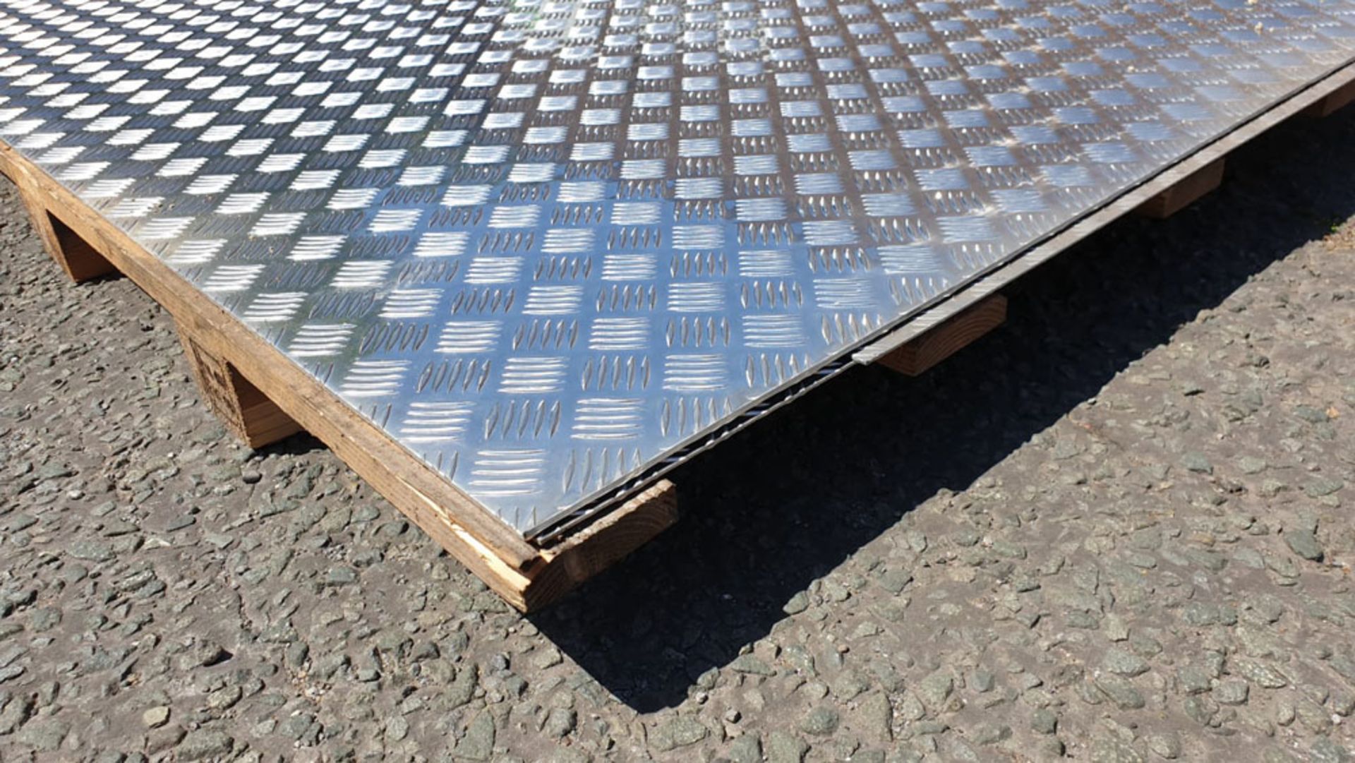 3 x Aluminium Chequer Plate Sheets. Various Sizes as per lot Description. - Image 2 of 4